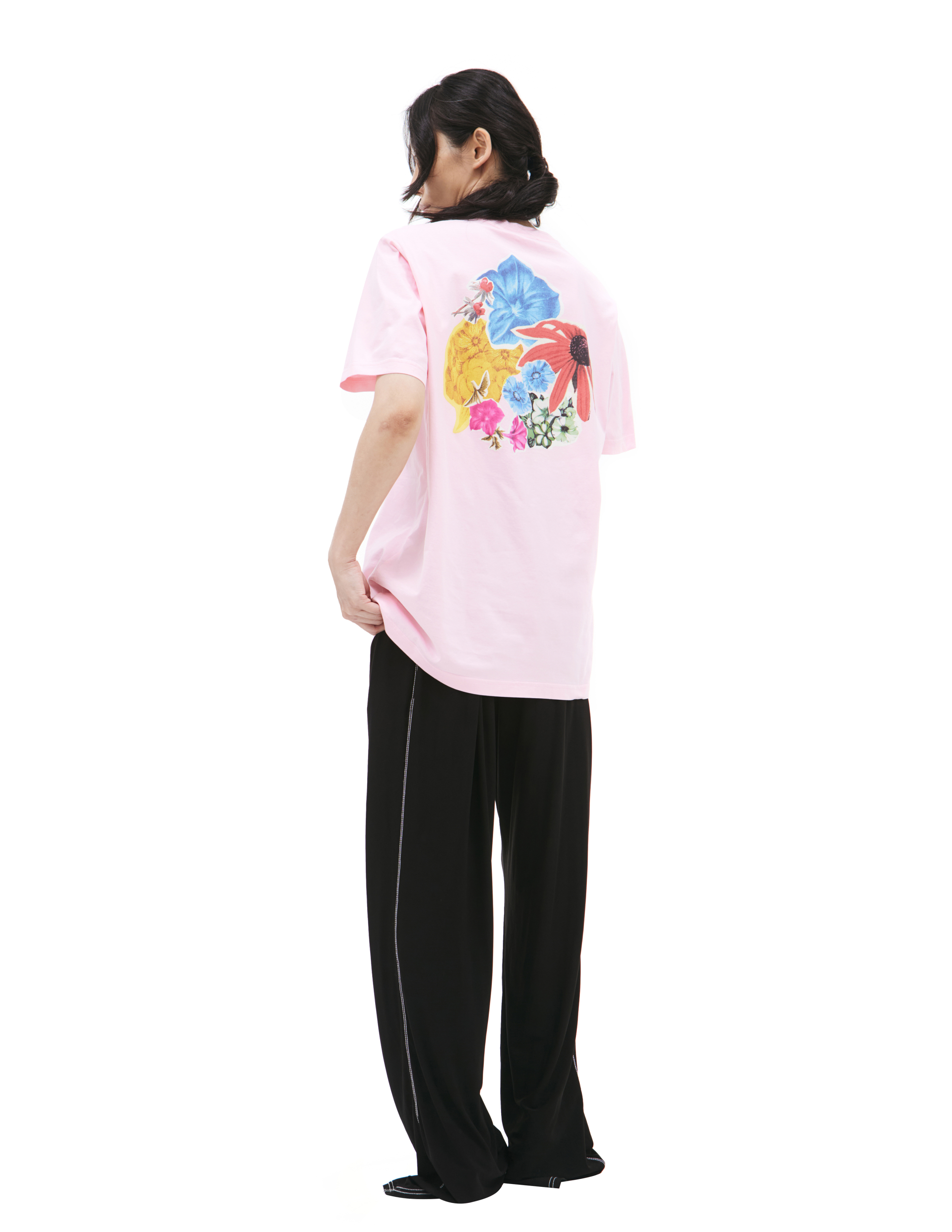 Shop Marni Printed Cotton T-shirt In Pink