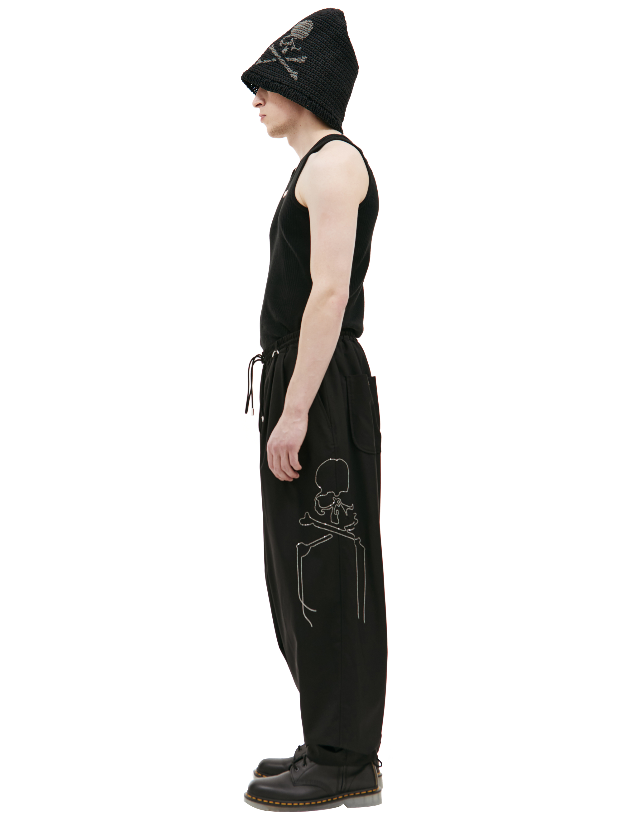 Shop Mastermind Japan Black Wool Trousers