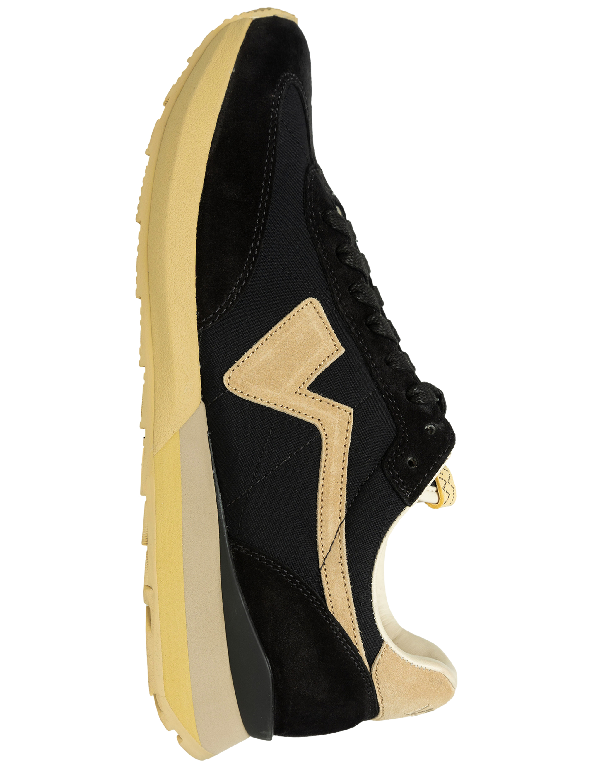 Visvim Fkt Runner Suede And Leather-trimmed Nylon-blend Sneakers In Black