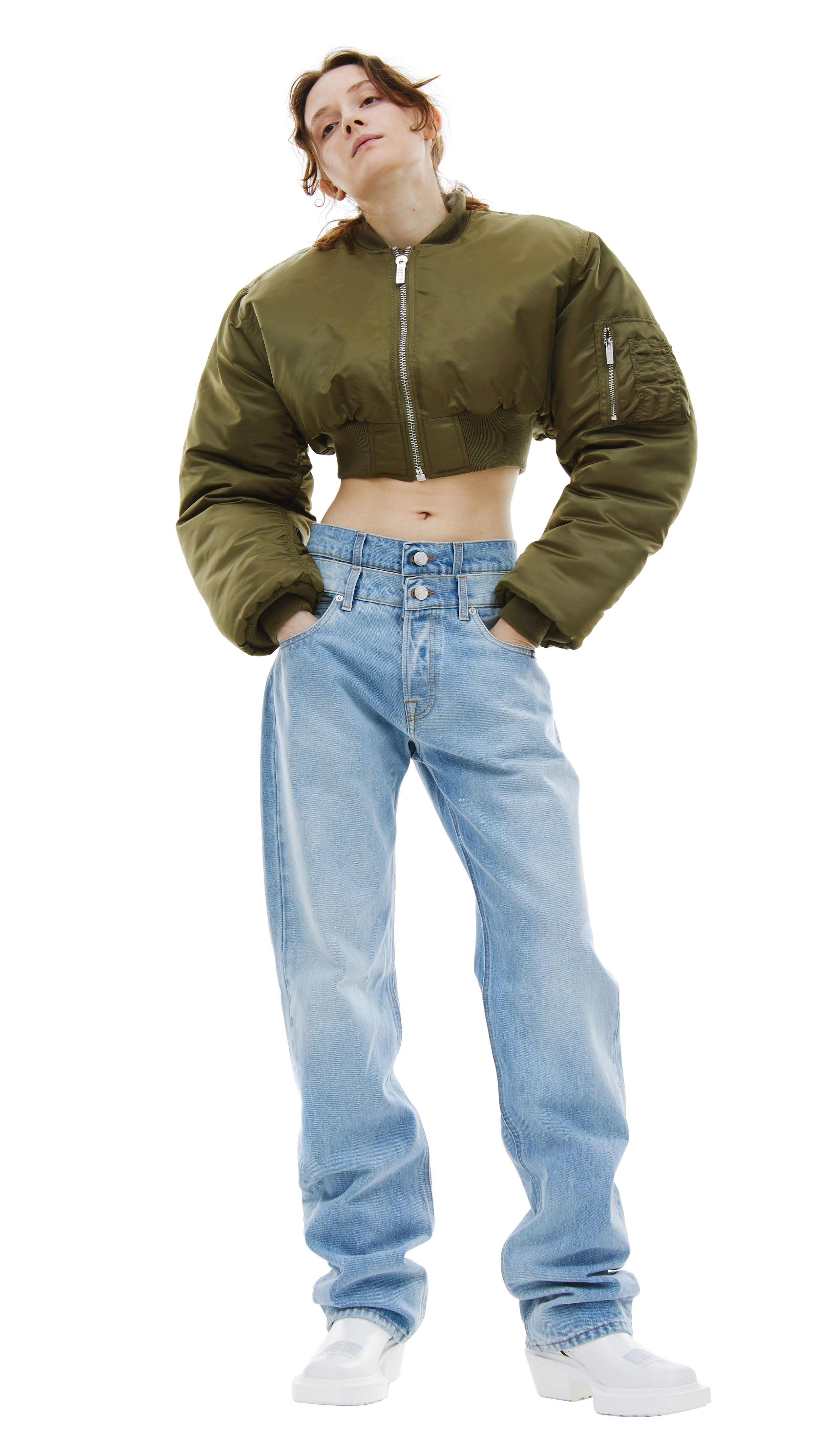 Buy VTMNTS women khaki vtmnts x alpha industries cropped