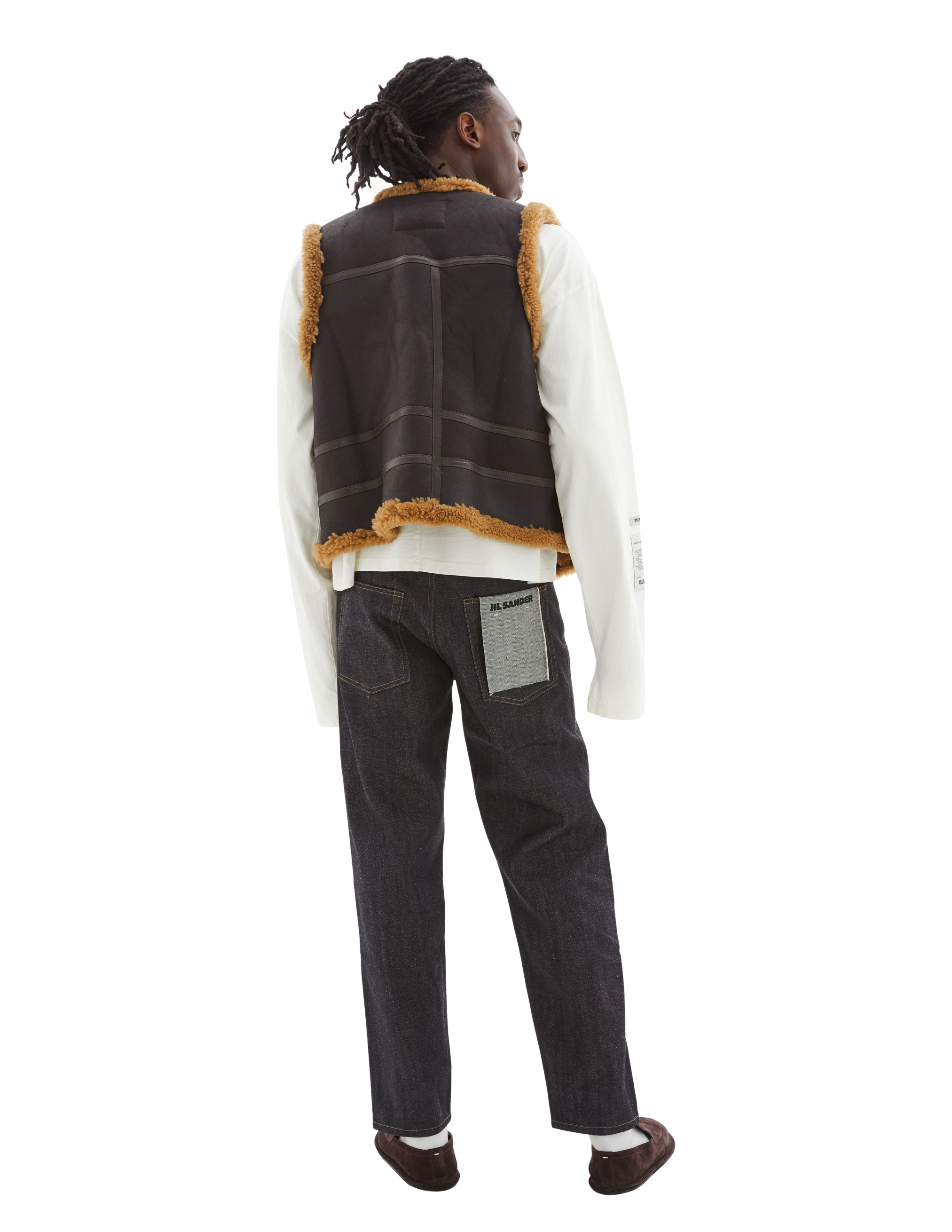 Martine Rose Leather Vest In Multi