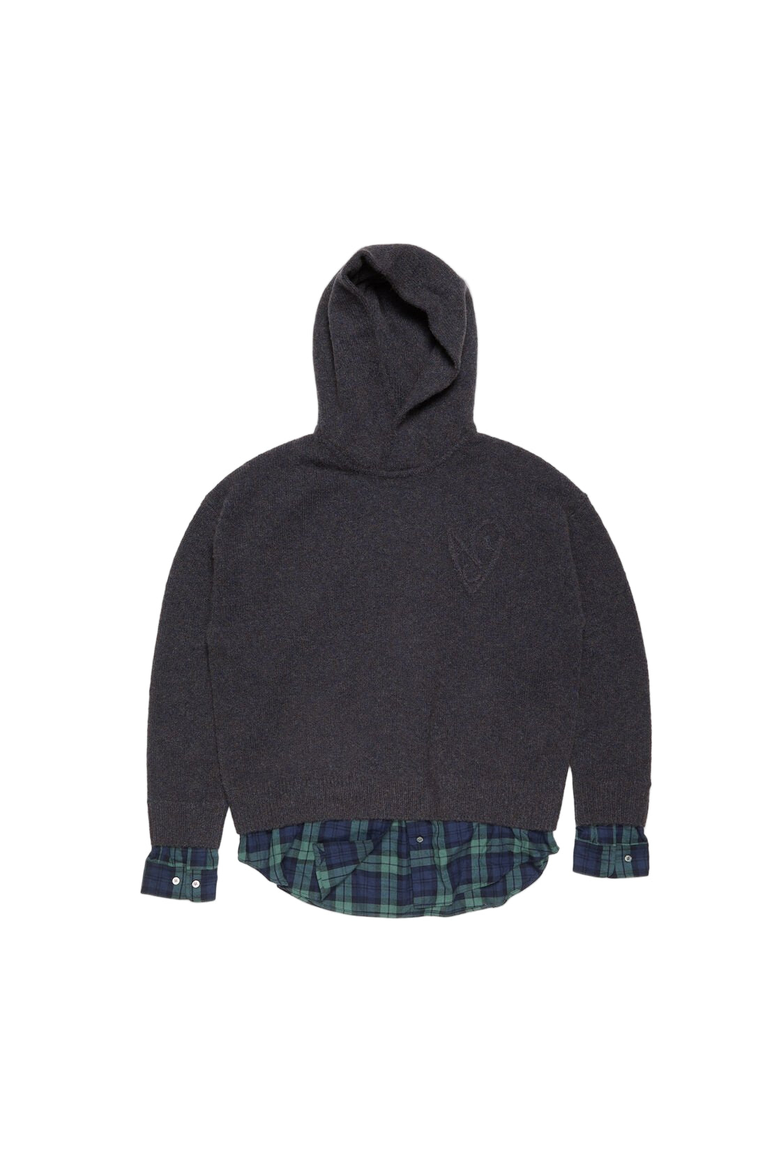 Acne Studios Women Layered Wool Hoodie In Gray