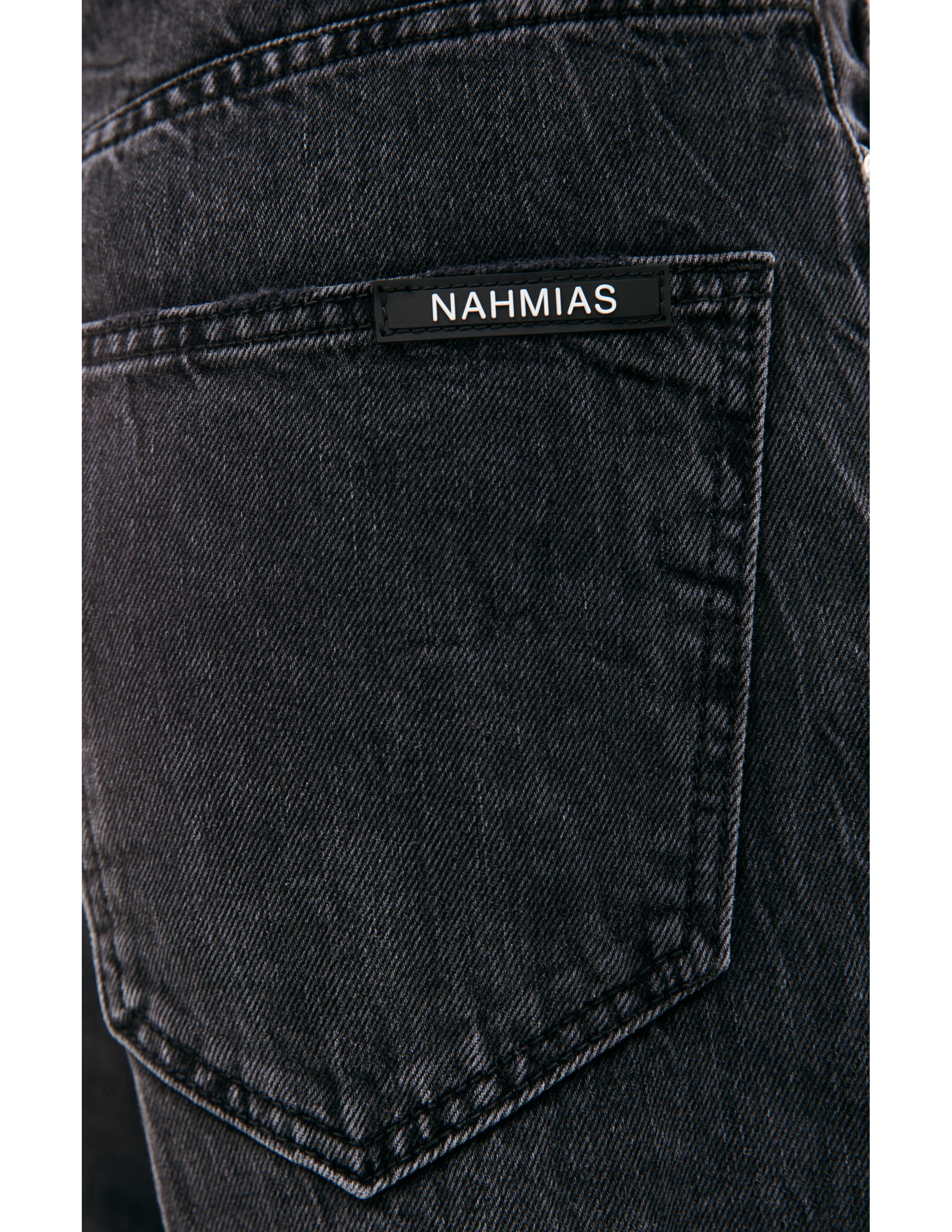 NAHMIAS NAHMIAS X KODAK BLACK LOGO-PATCH WIDE LEG JEANS 