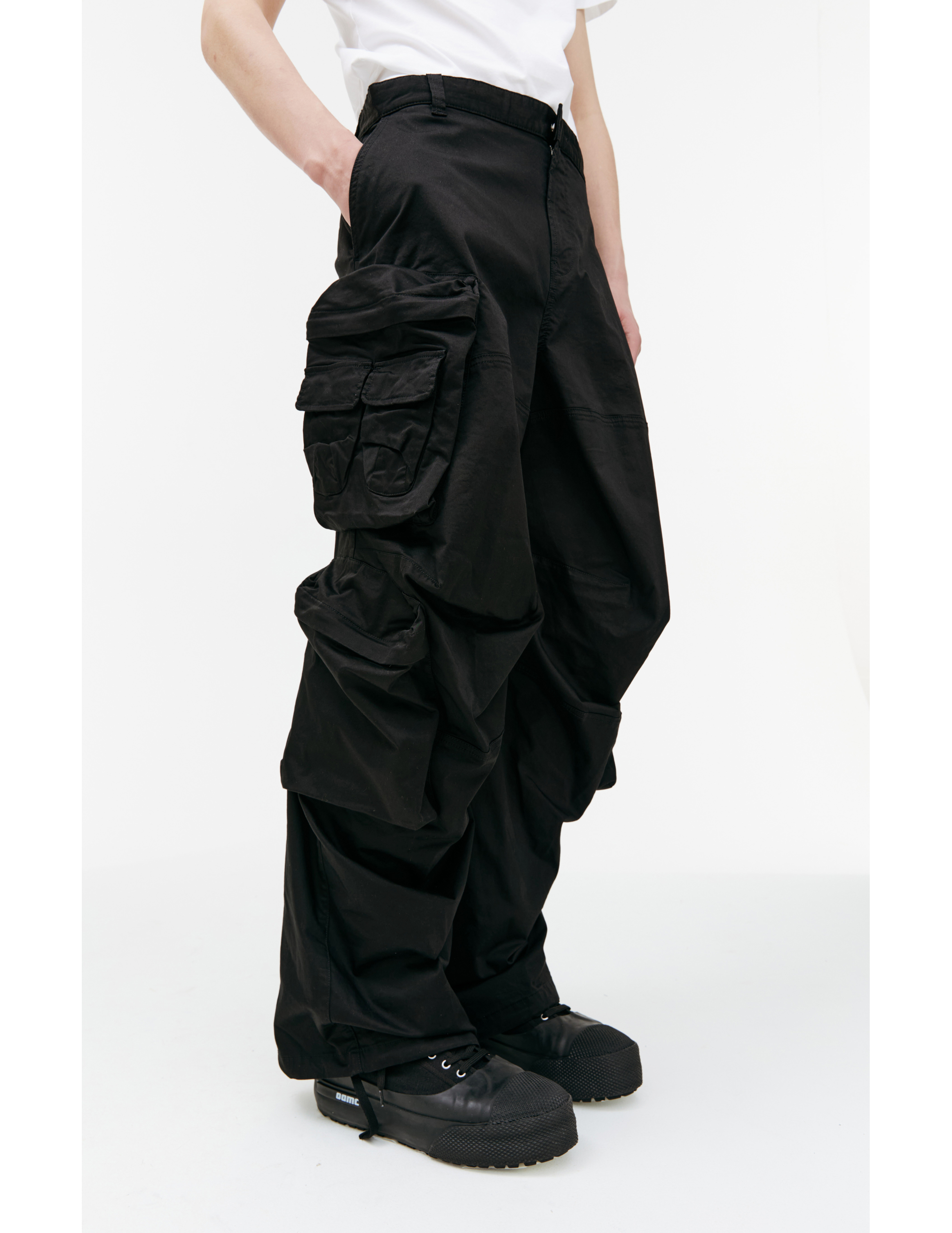Shop Diesel Black P-huges-new Cargo Trousers