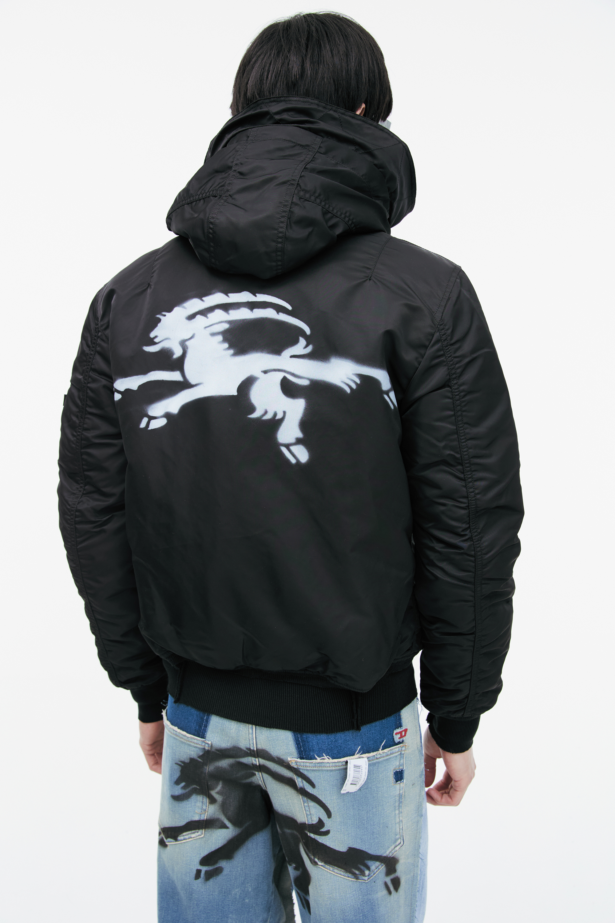 Buy PROTOTYPES men black x alpha industries bomber for $802 online