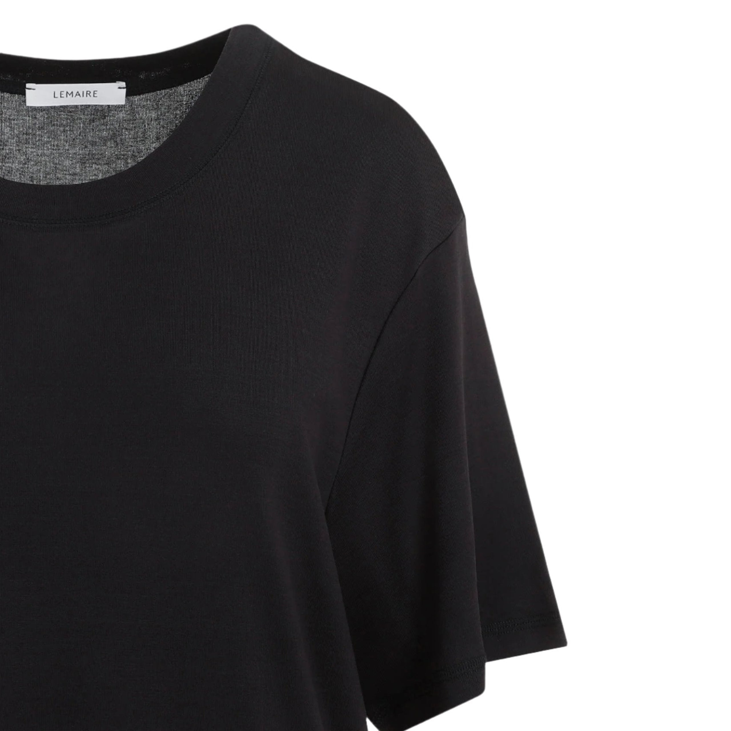 Lemaire Belted Rib T-shirt Dress In Black