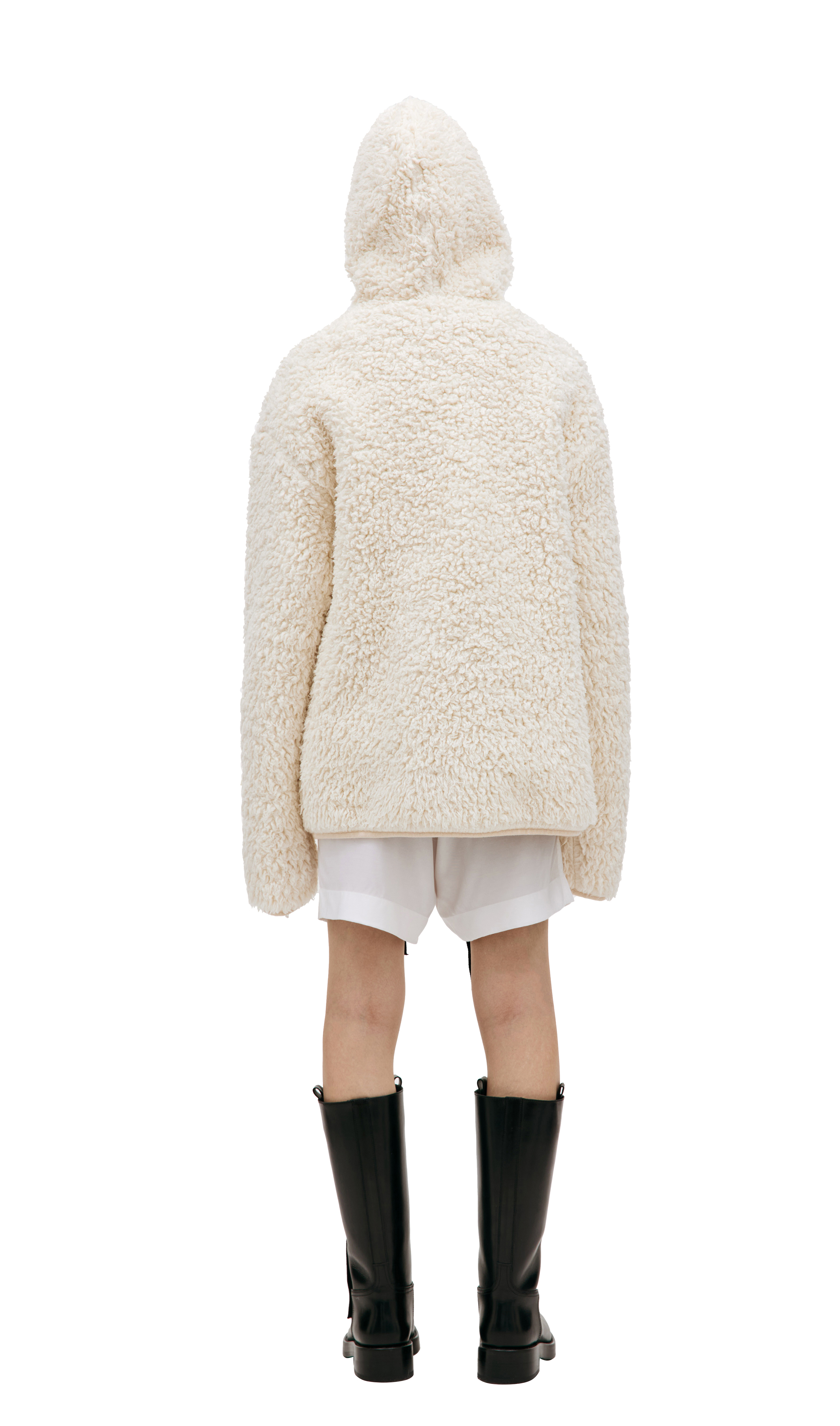 パーカー・フーディ JIL SANDER Men Hoodies J21FB0105 J15381 107 Beige Jil Sander logo-print Cotton Hoodie | Neutrals | FARFETCH