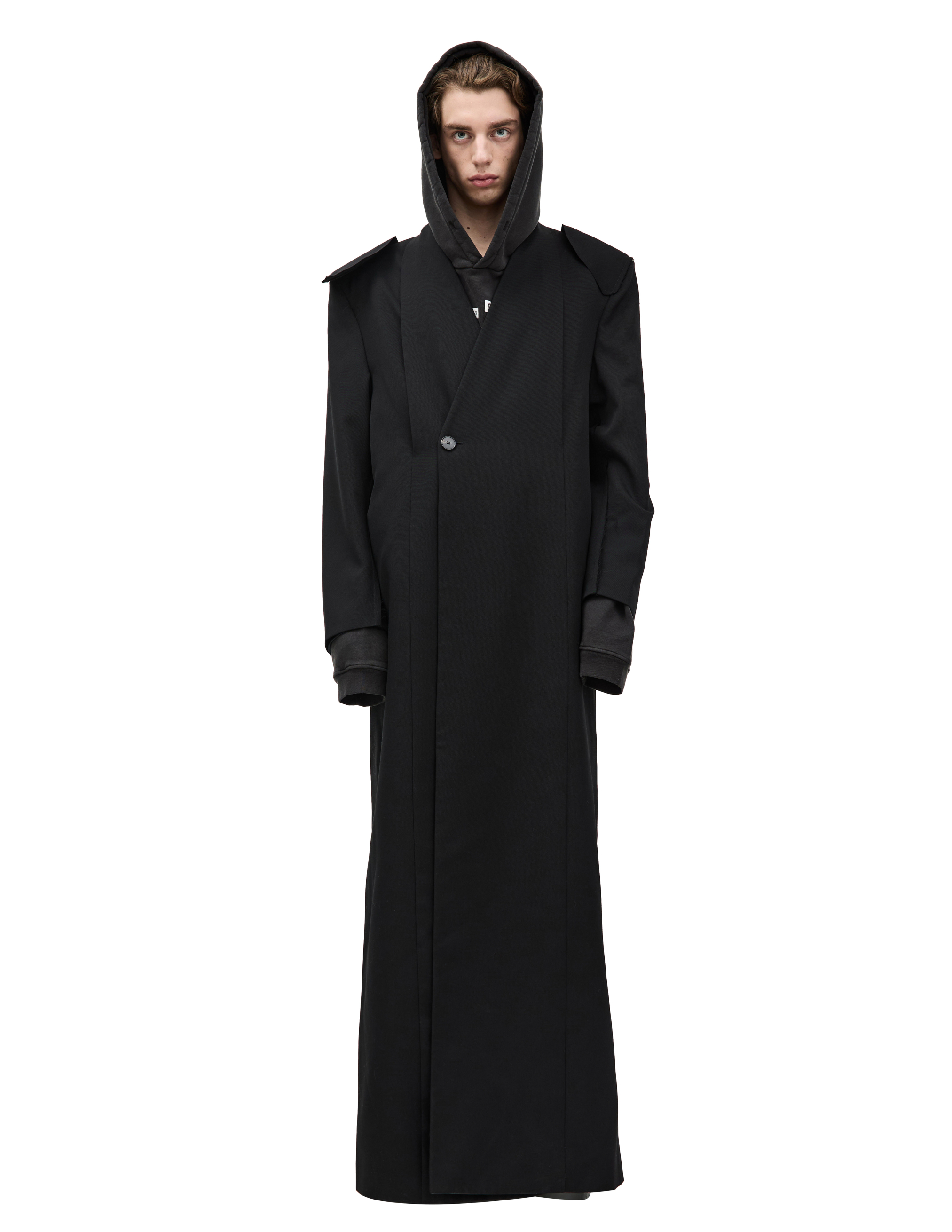 Enfants Riches Deprimes Coat With Shoulder Straps In Black