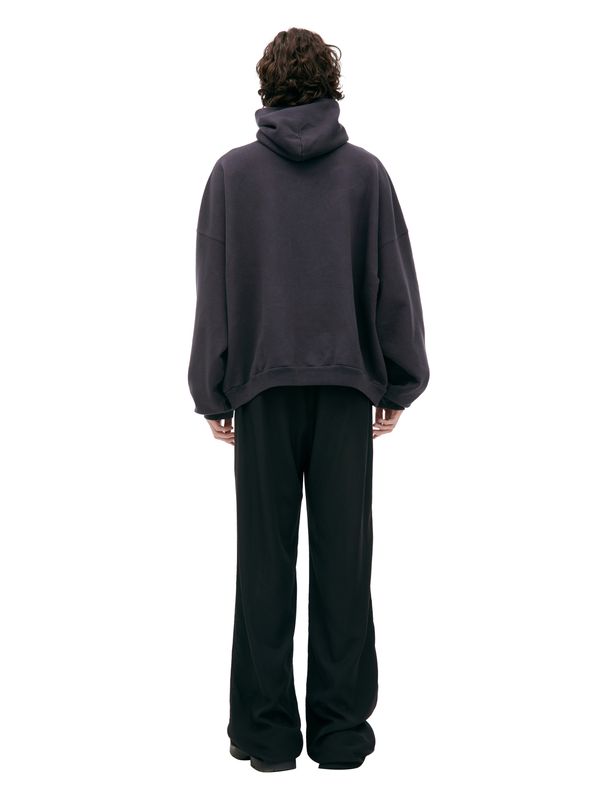 Balenciaga 'keep Calm' Hooded In Black