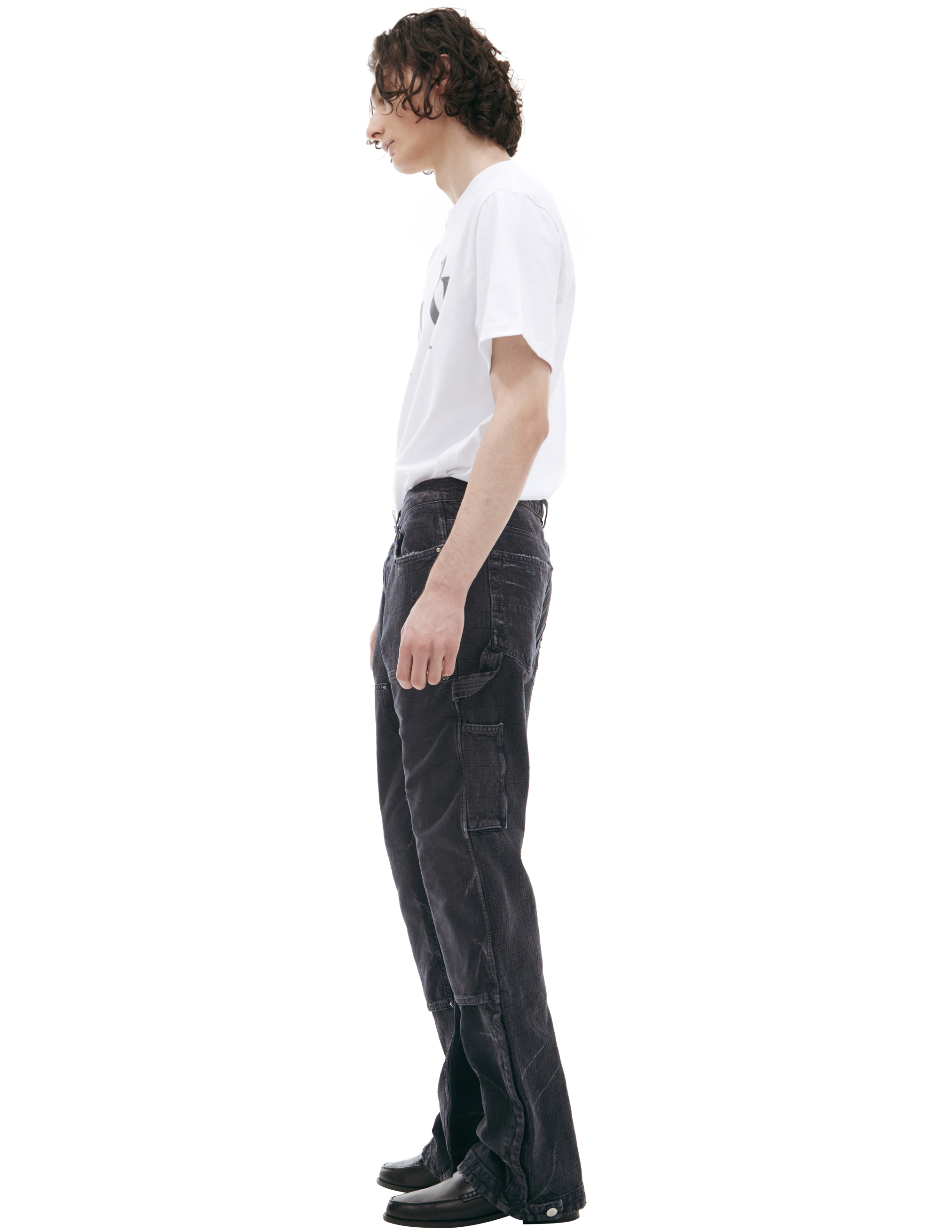 Amiri White Logo T-shirt In Black