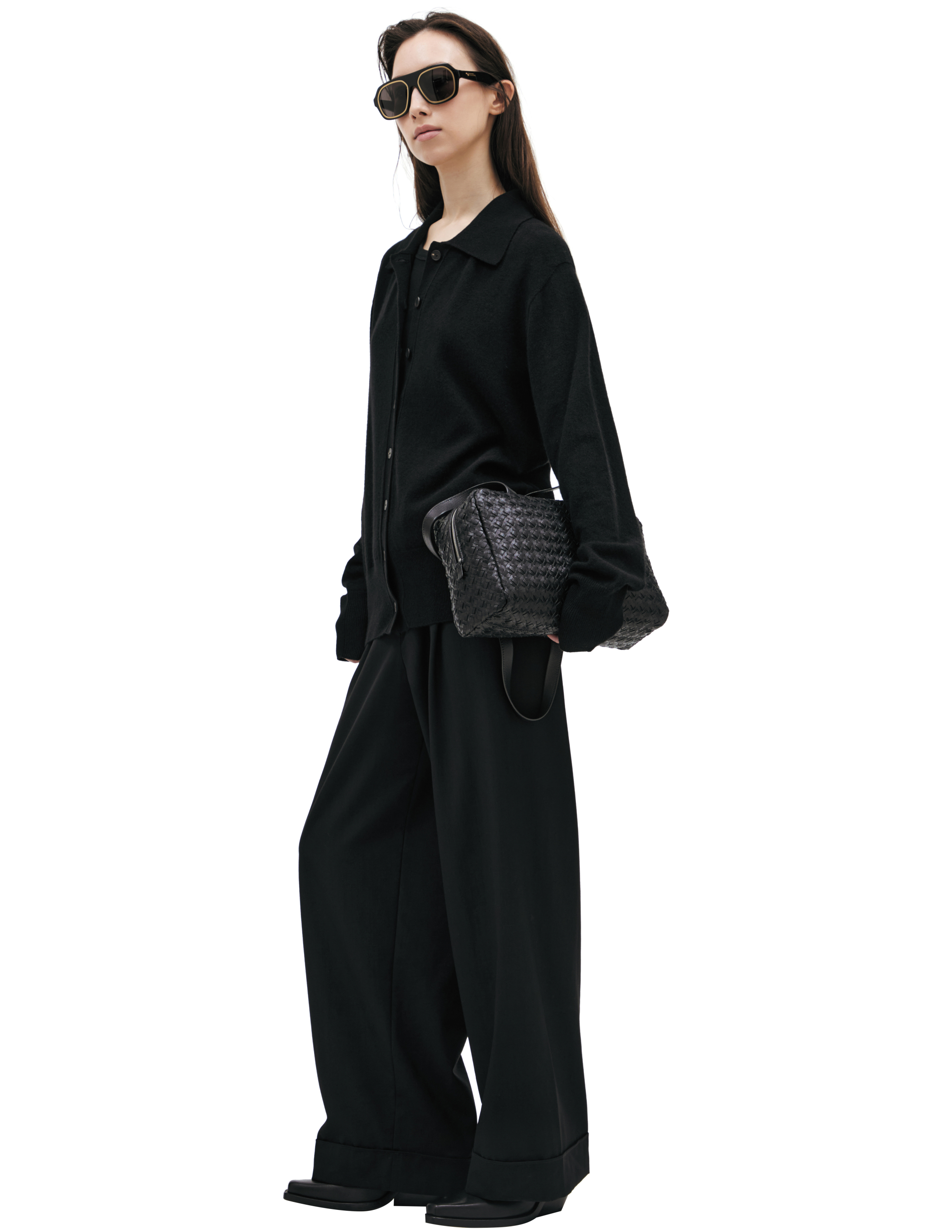 The Row Cashmere Button-down Cardigan In Black