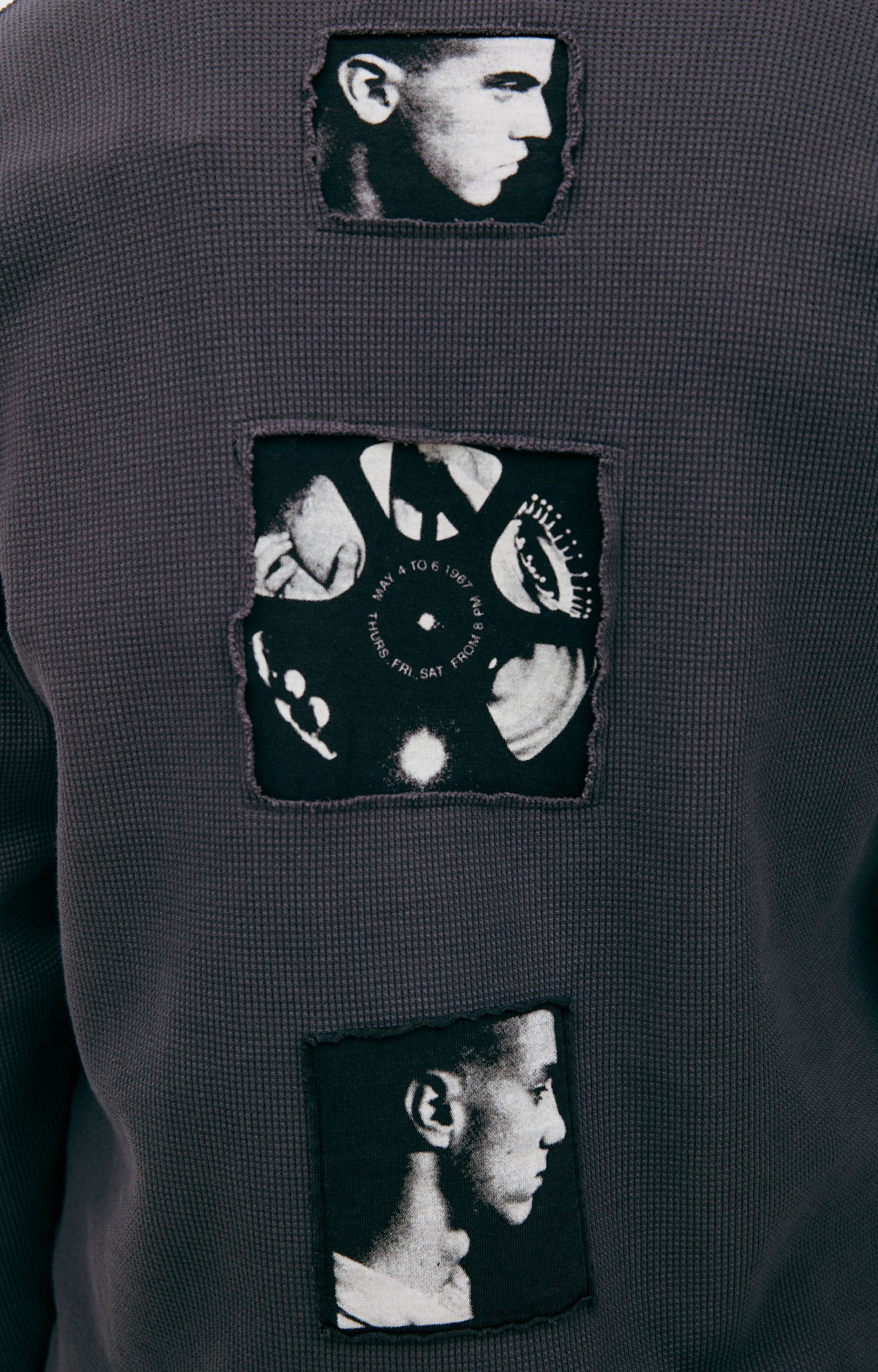 ENFANTS RICHES DÉPRIMÉS グレーシャツ XL Buy Enfants Riches Déprimés men grey longsleeve with patches