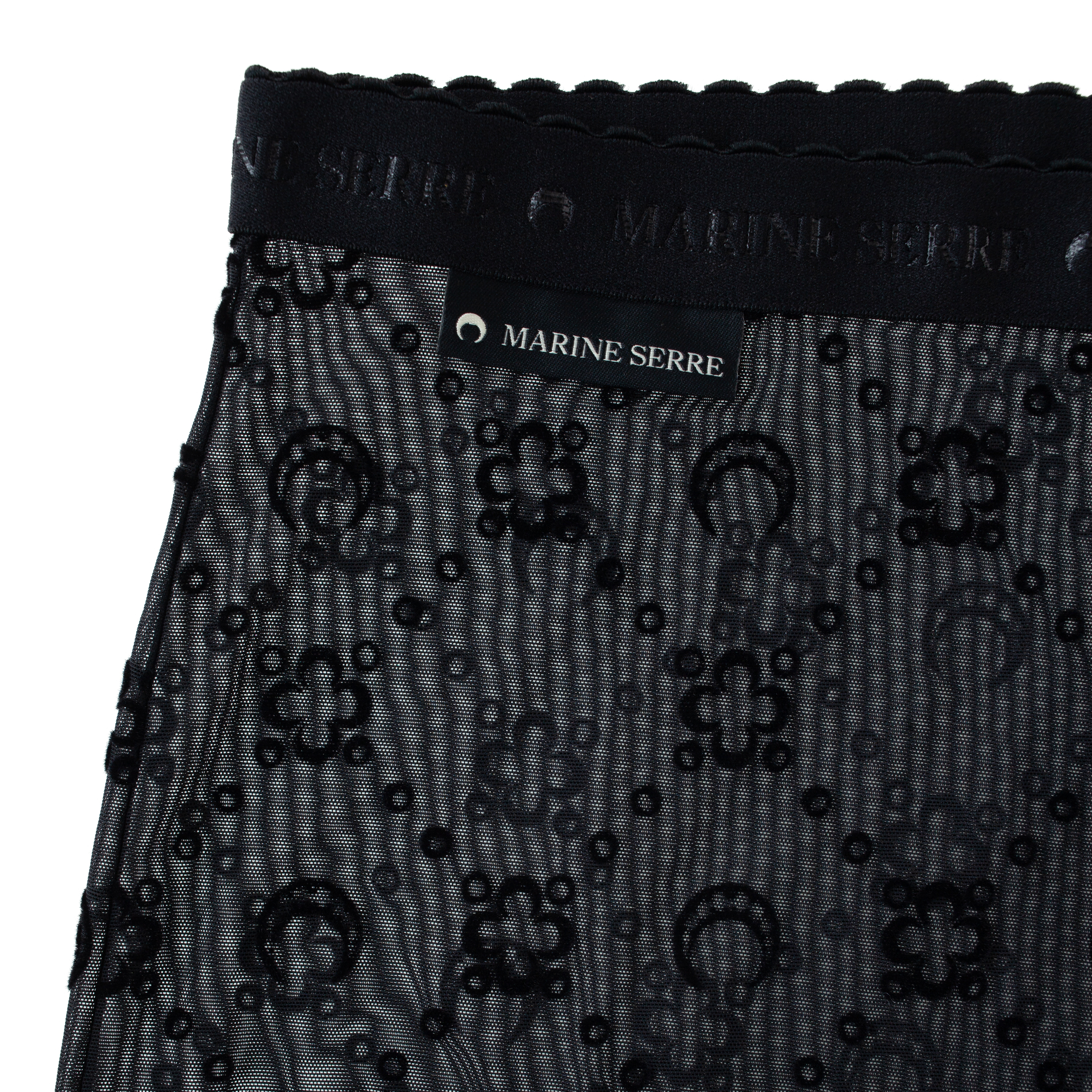 Shop Marine Serre Monoprint Tights In Black