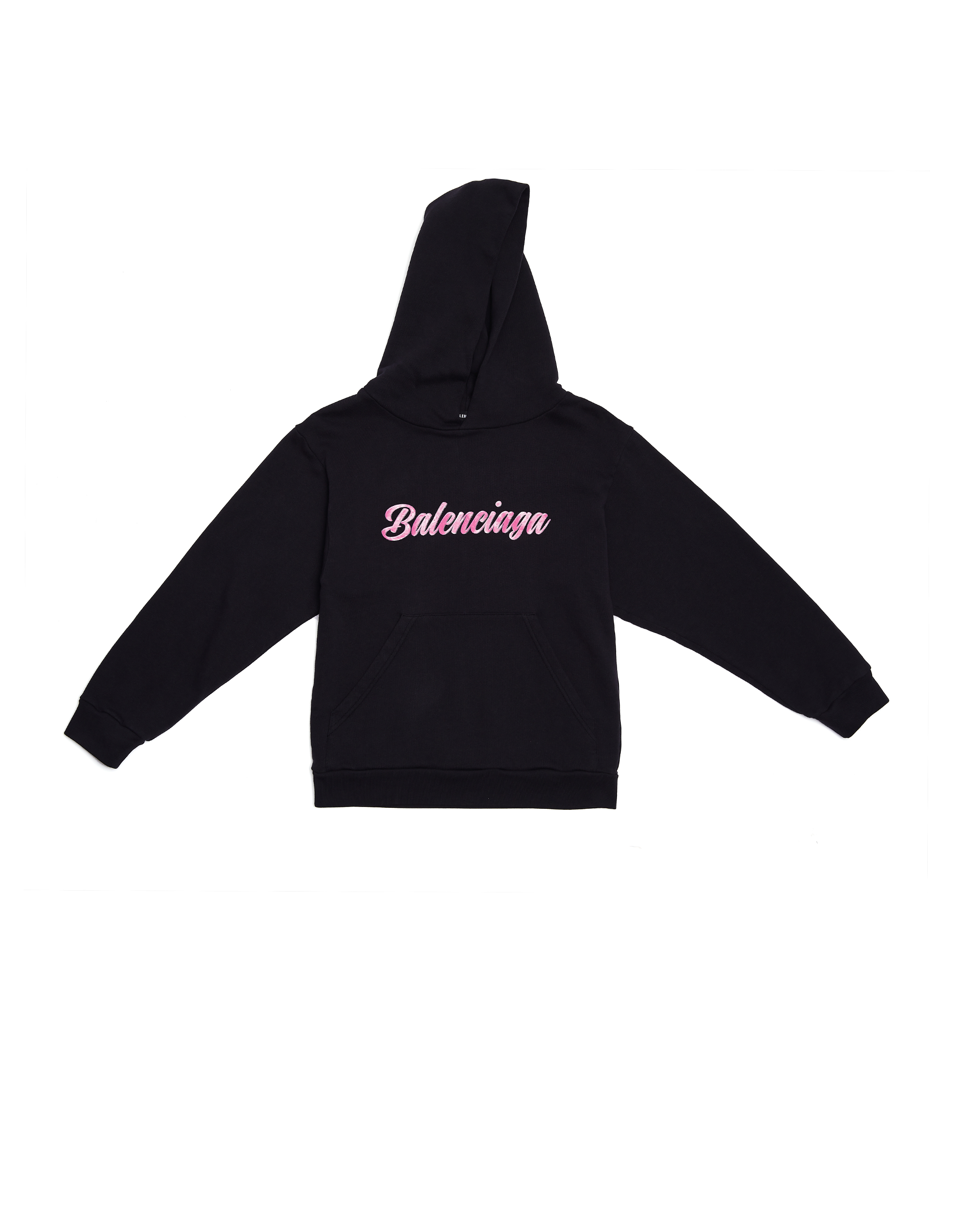 balenciaga hoodie black and pink