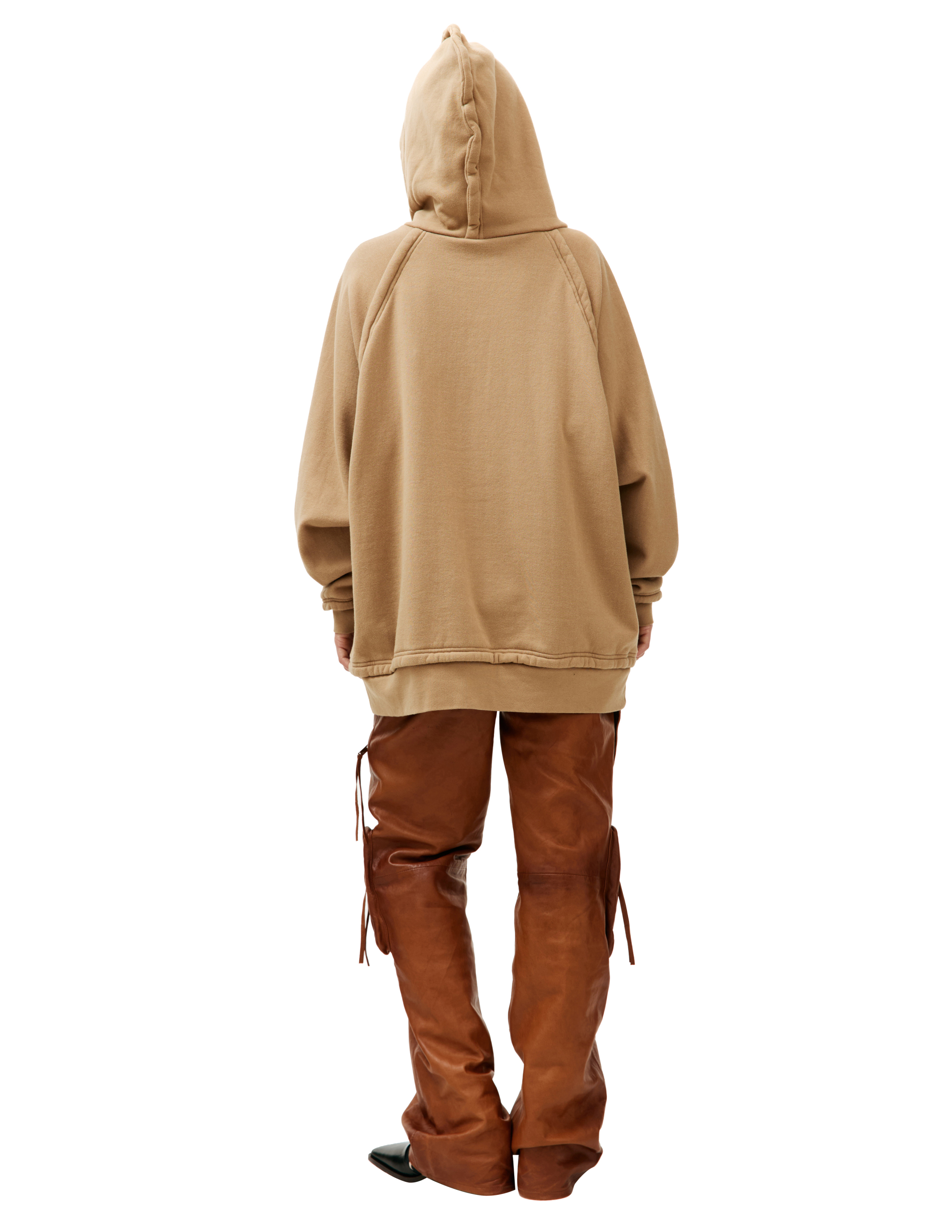Shop Undercover Beige Embroidered Hoodie