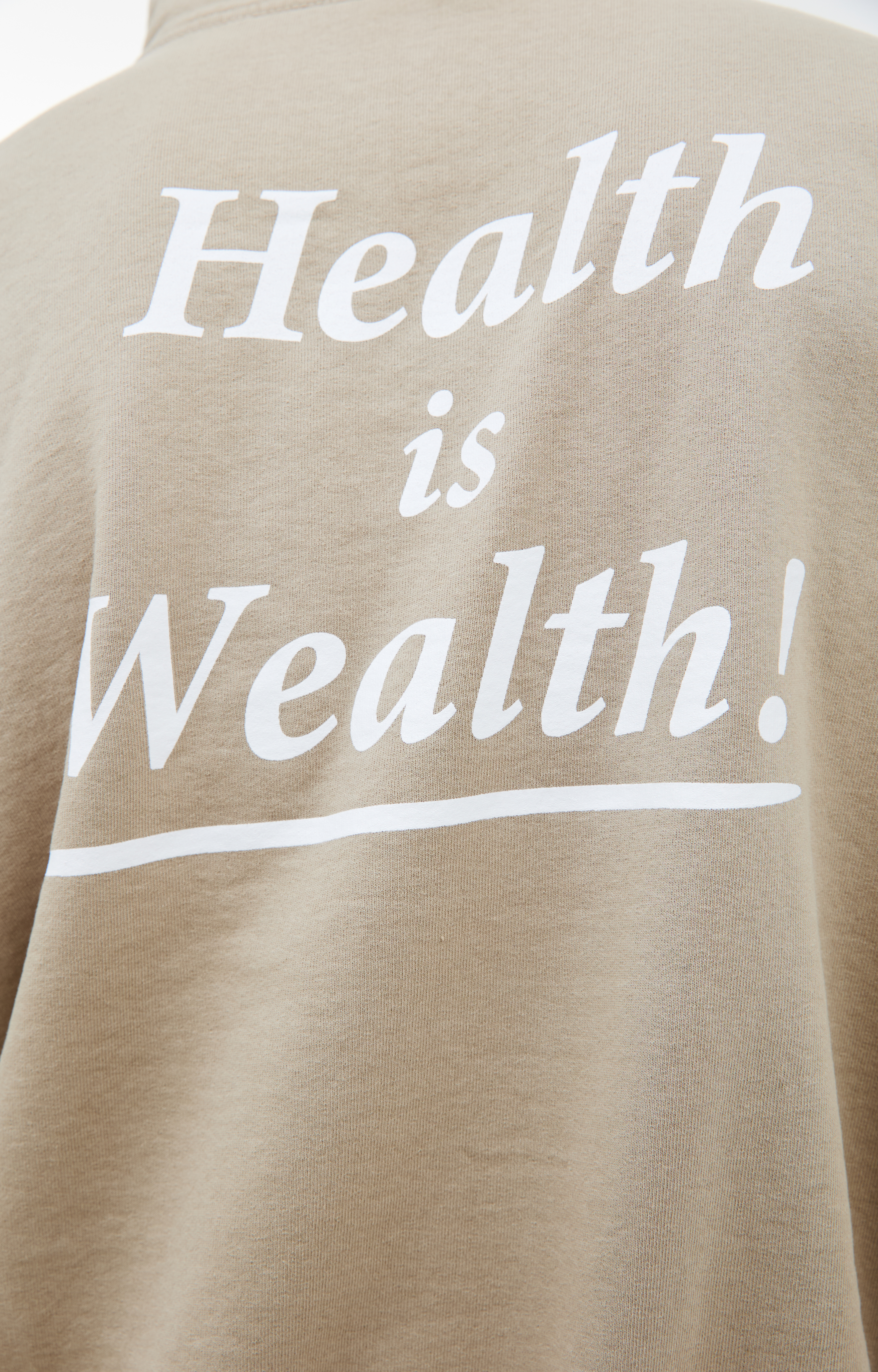 Buy SPORTY & RICH women brown 'health is wealth' printed