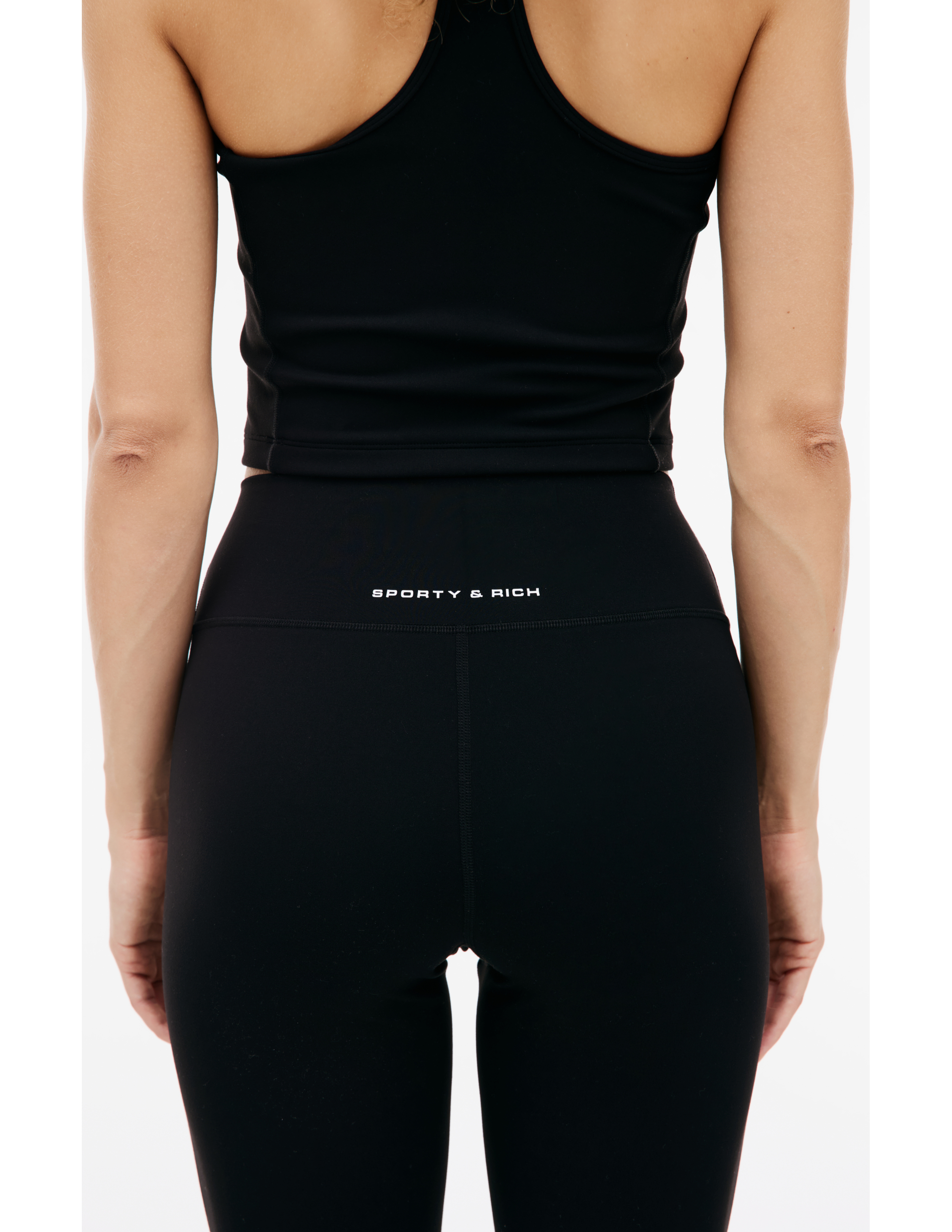 Shop Sporty And Rich Black Logo Top