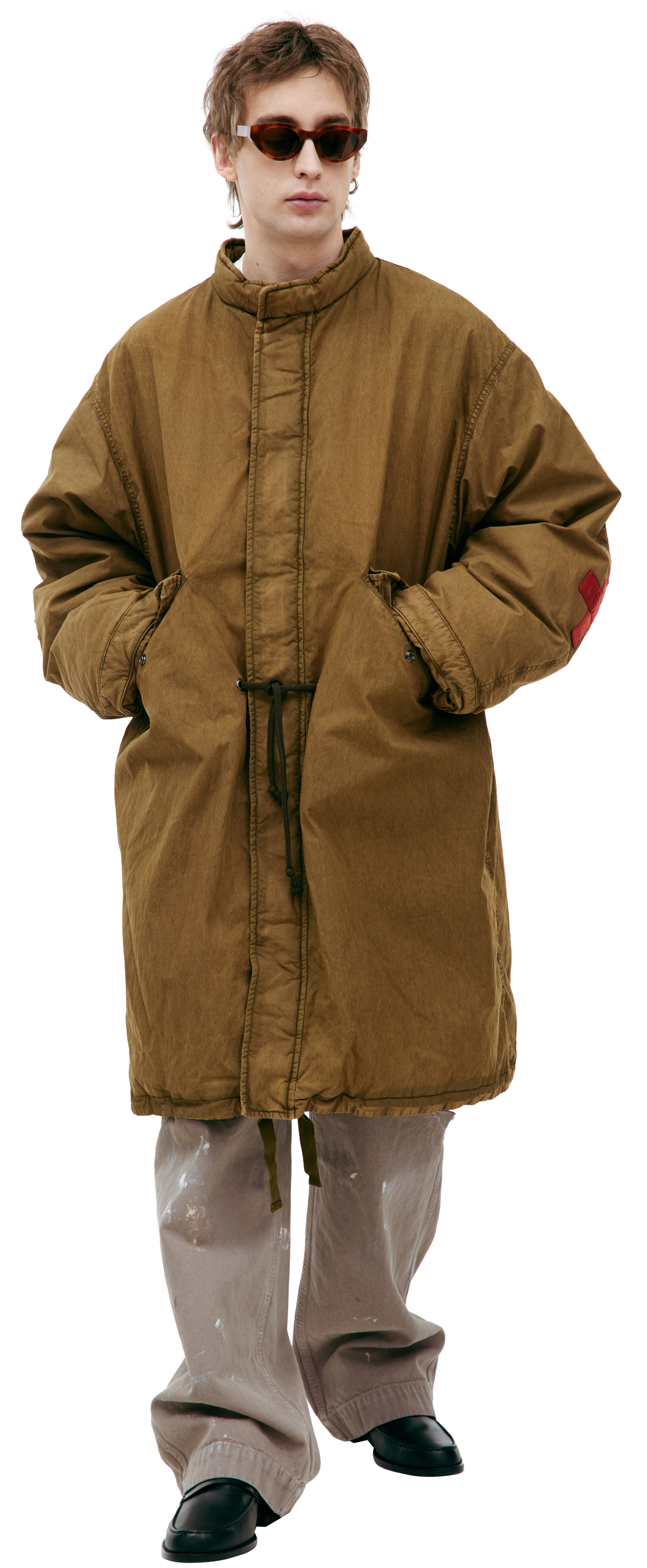 Buy Enfants Riches Déprimés men khaki jacket with crosses on