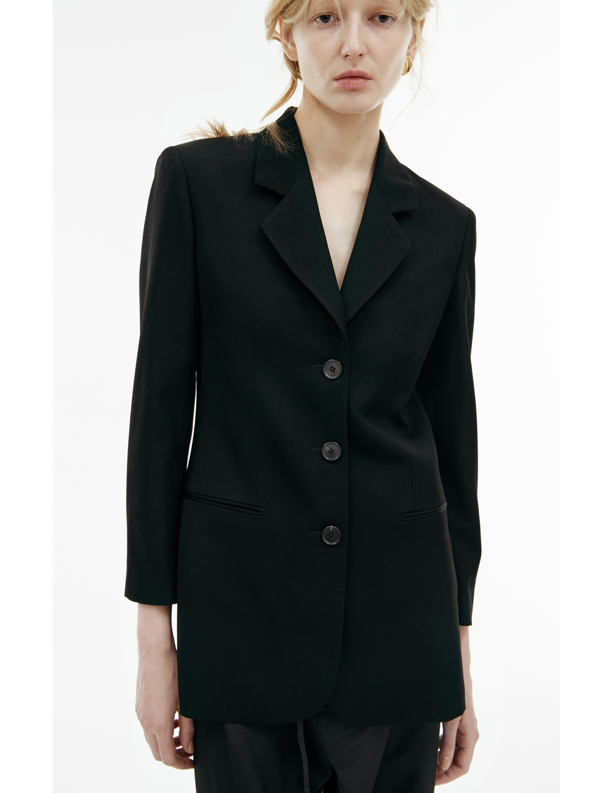 Shop The Row Basic Wool Blazer In Black