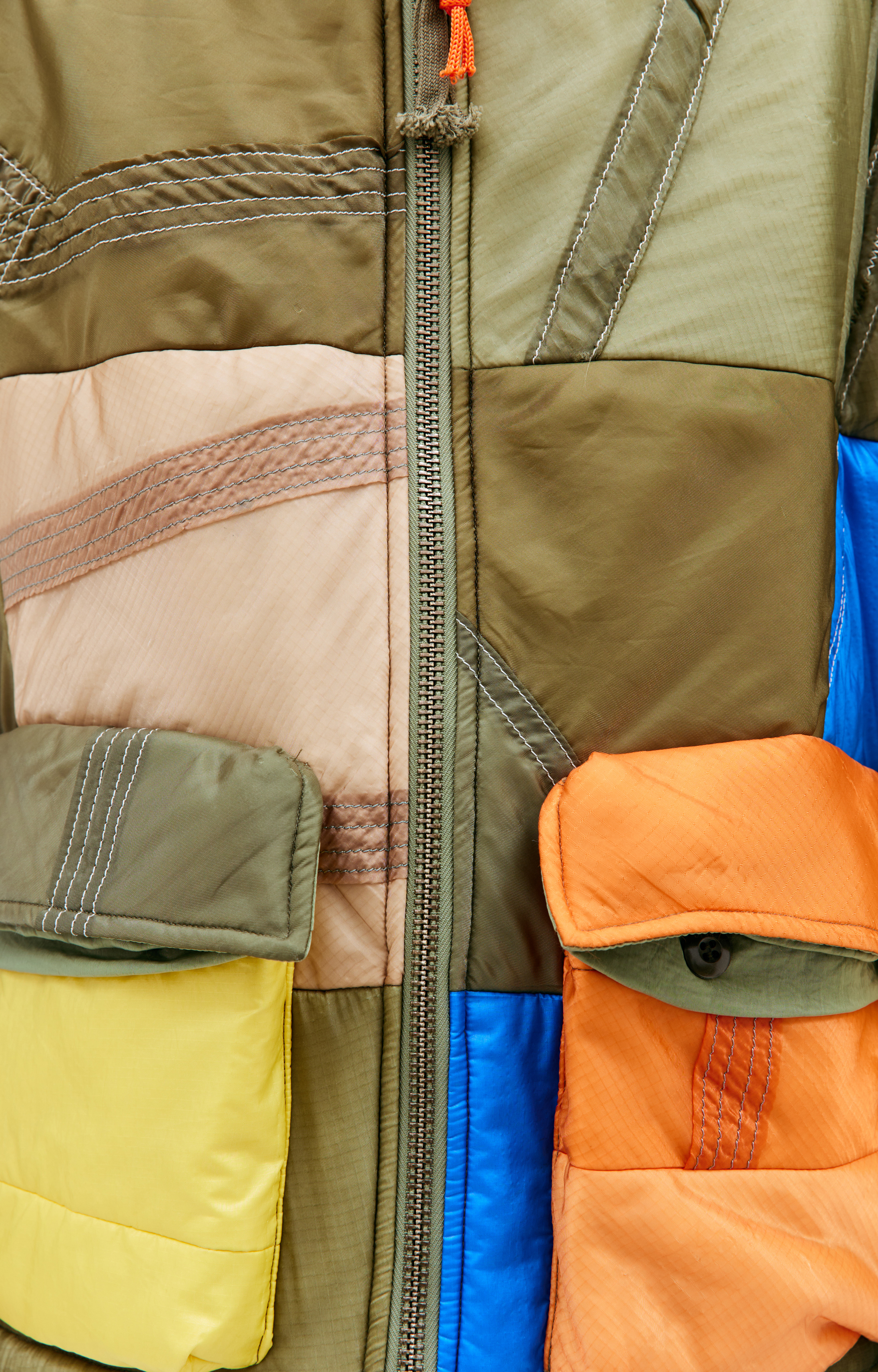 Buy Greg Lauren men khaki parachute retro jacket for $1,670