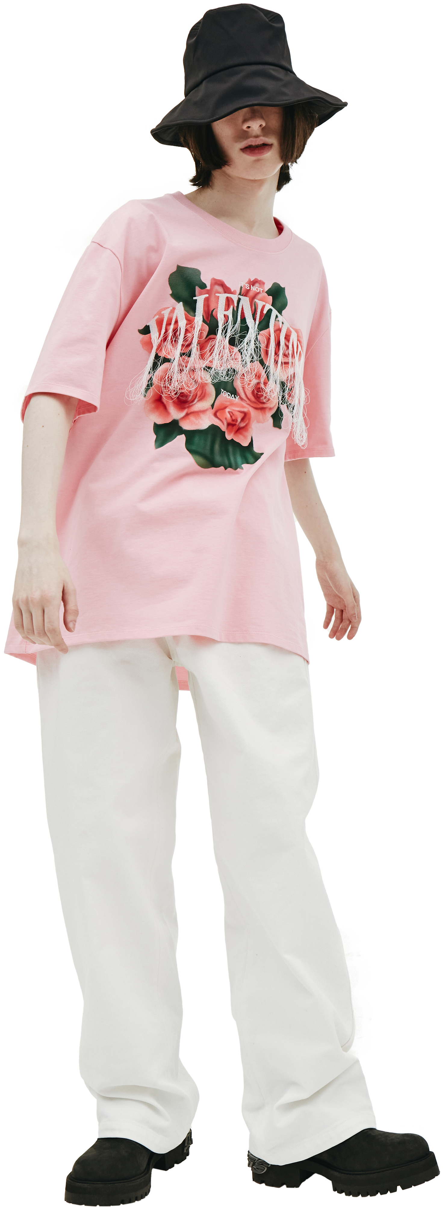 Buy Doublet men pink embroidered valentine t-shirt for $175 online