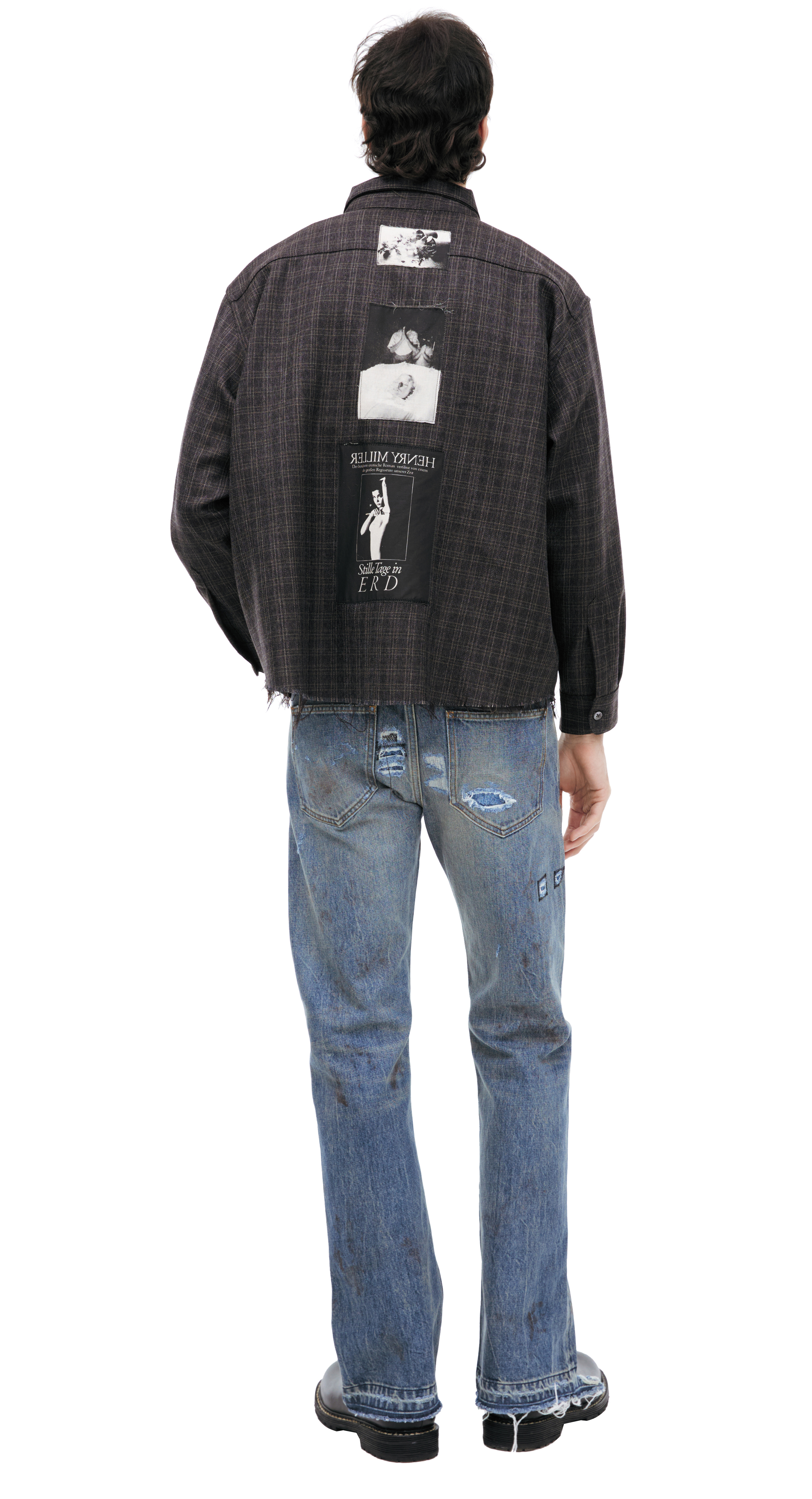Buy Enfants Riches Déprimés men black assemblage flannel charcoal