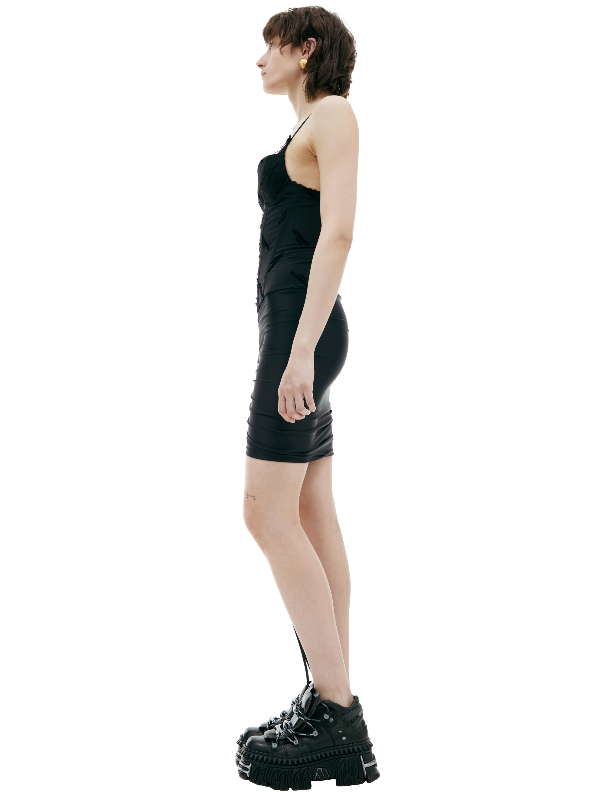 VETEMENTS MONOPRINT LACE CORSET