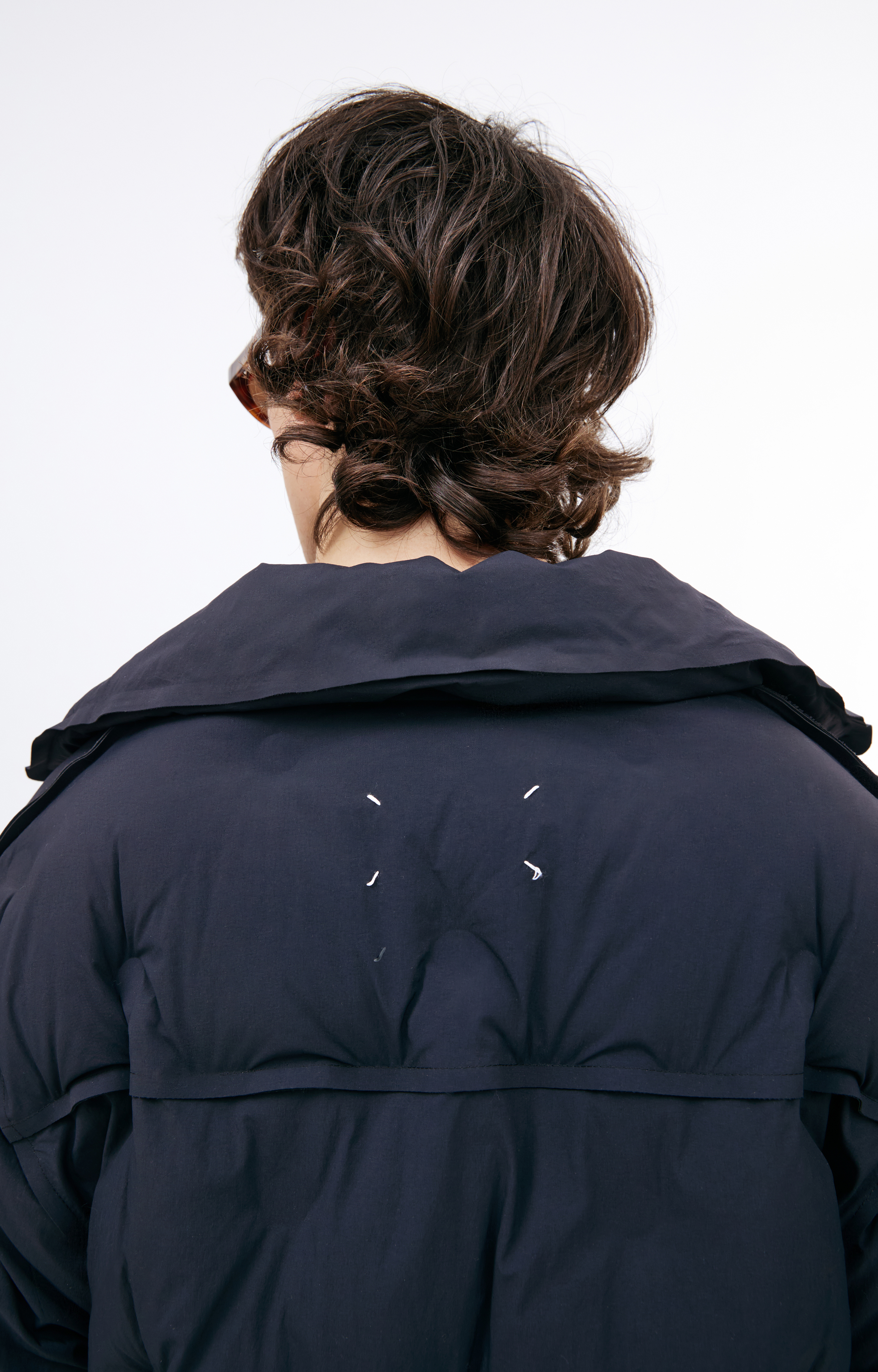 Buy Maison Margiela men navy blue glam slam quilted jacket