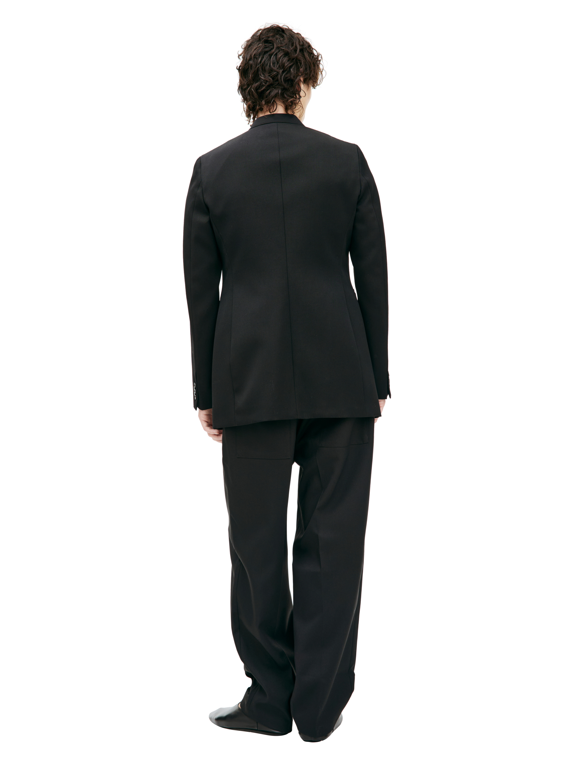 Jil Sander Wool Blazer With One Button In Black