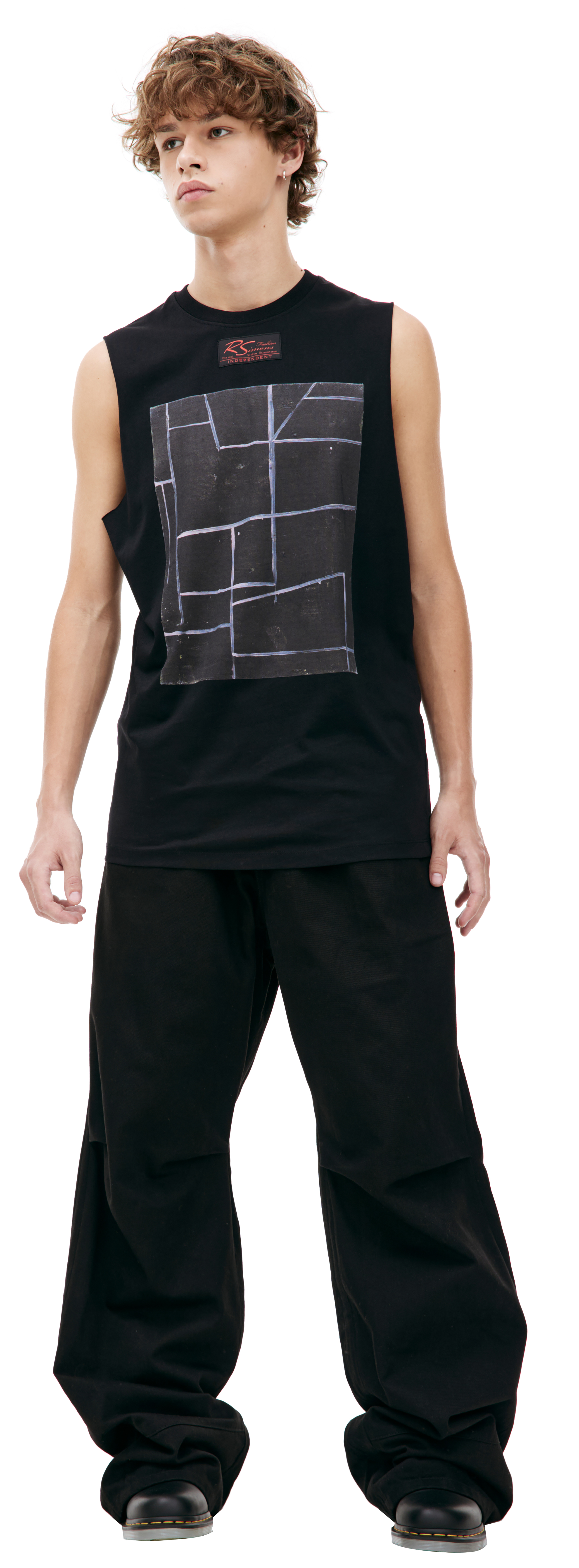 Buy Raf Simons men black x philippe vandenberg oversize t-shirt
