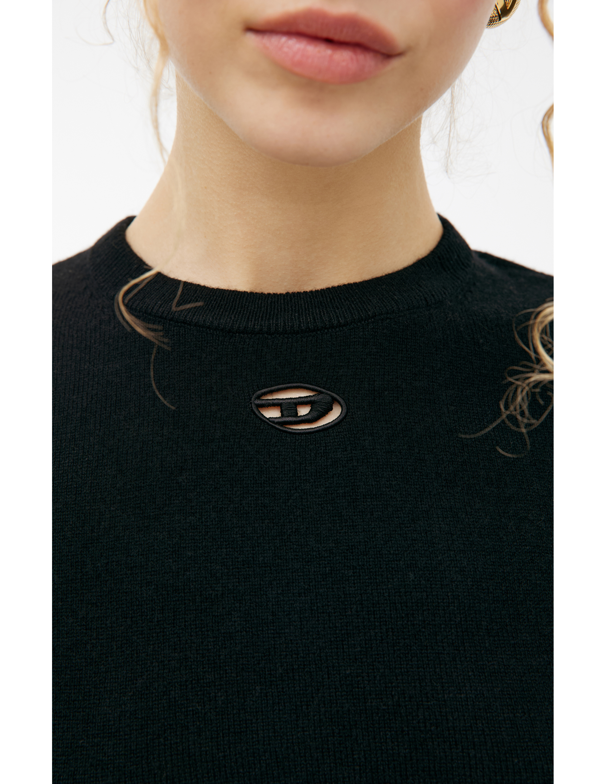 Diesel Black Wool Sweater In Black