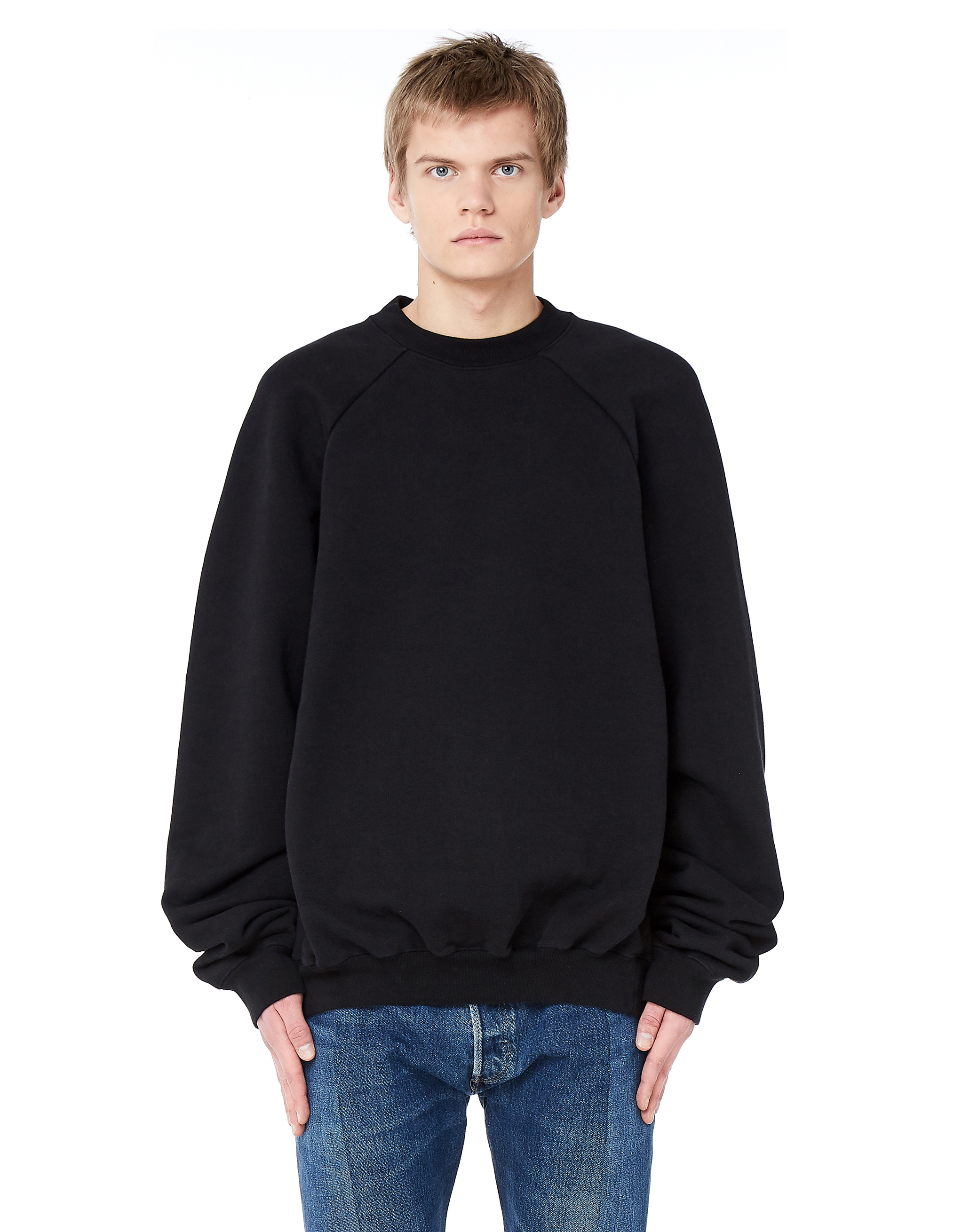 Buy VETEMENTS men black unskinny cotton sweatshirt for €760 online