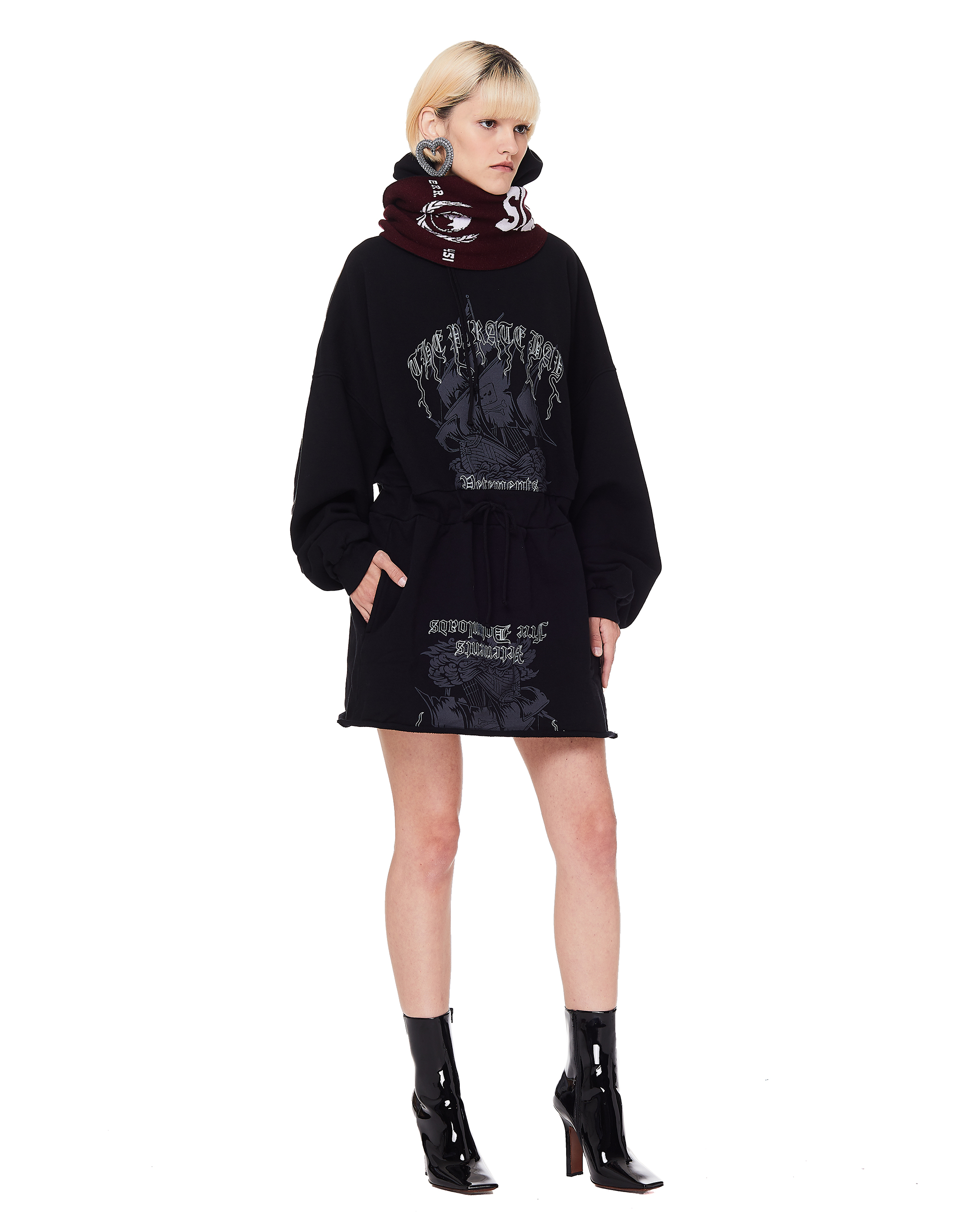 Vetements Dominium In Rectum Hoodie ブラック Buy VETEMENTS men black dominium in rectum zip-up hoodie for