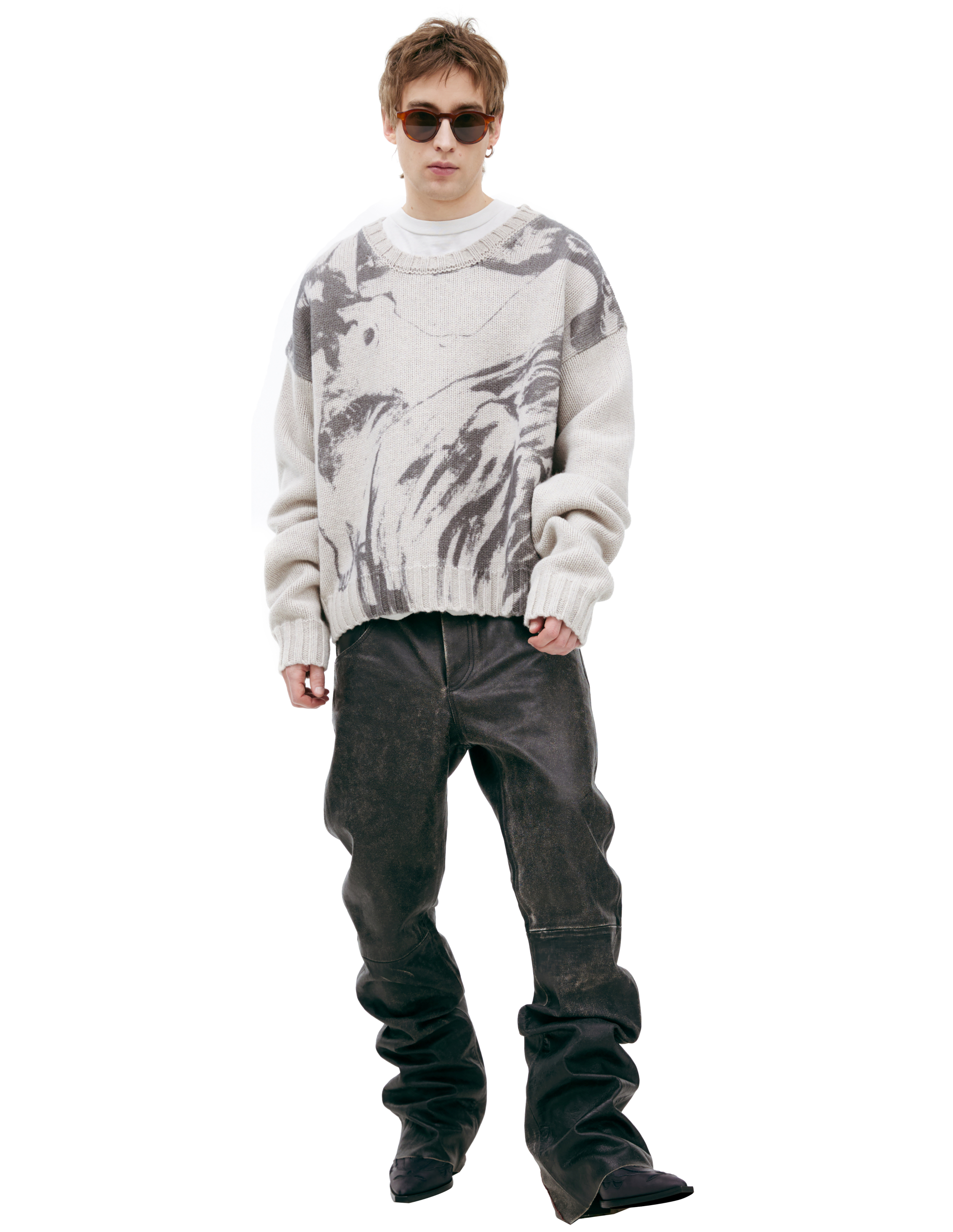Enfants Riches Deprimes Cashmere Knitted Sweater In Beige