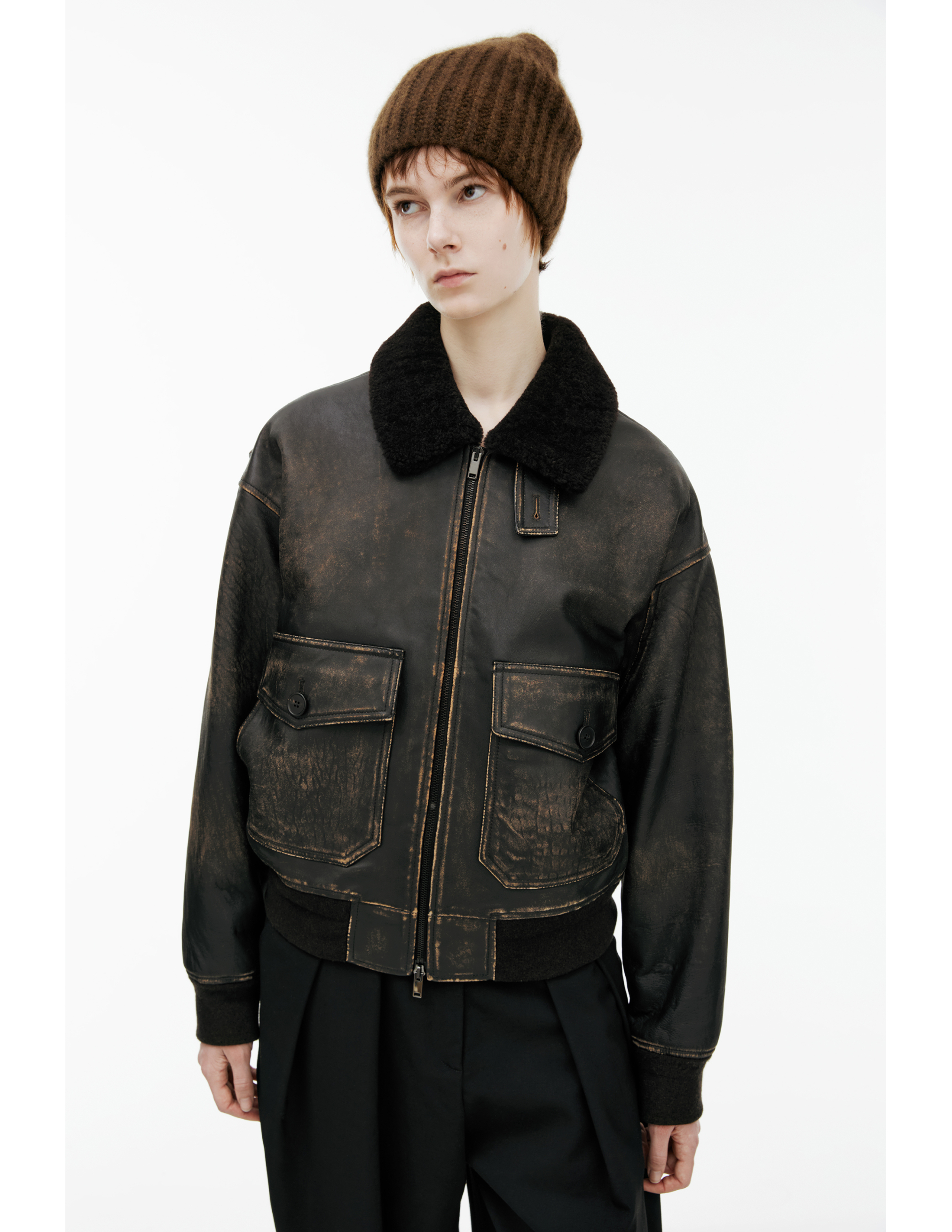 The Row Jacket With Patch Pockets In Black