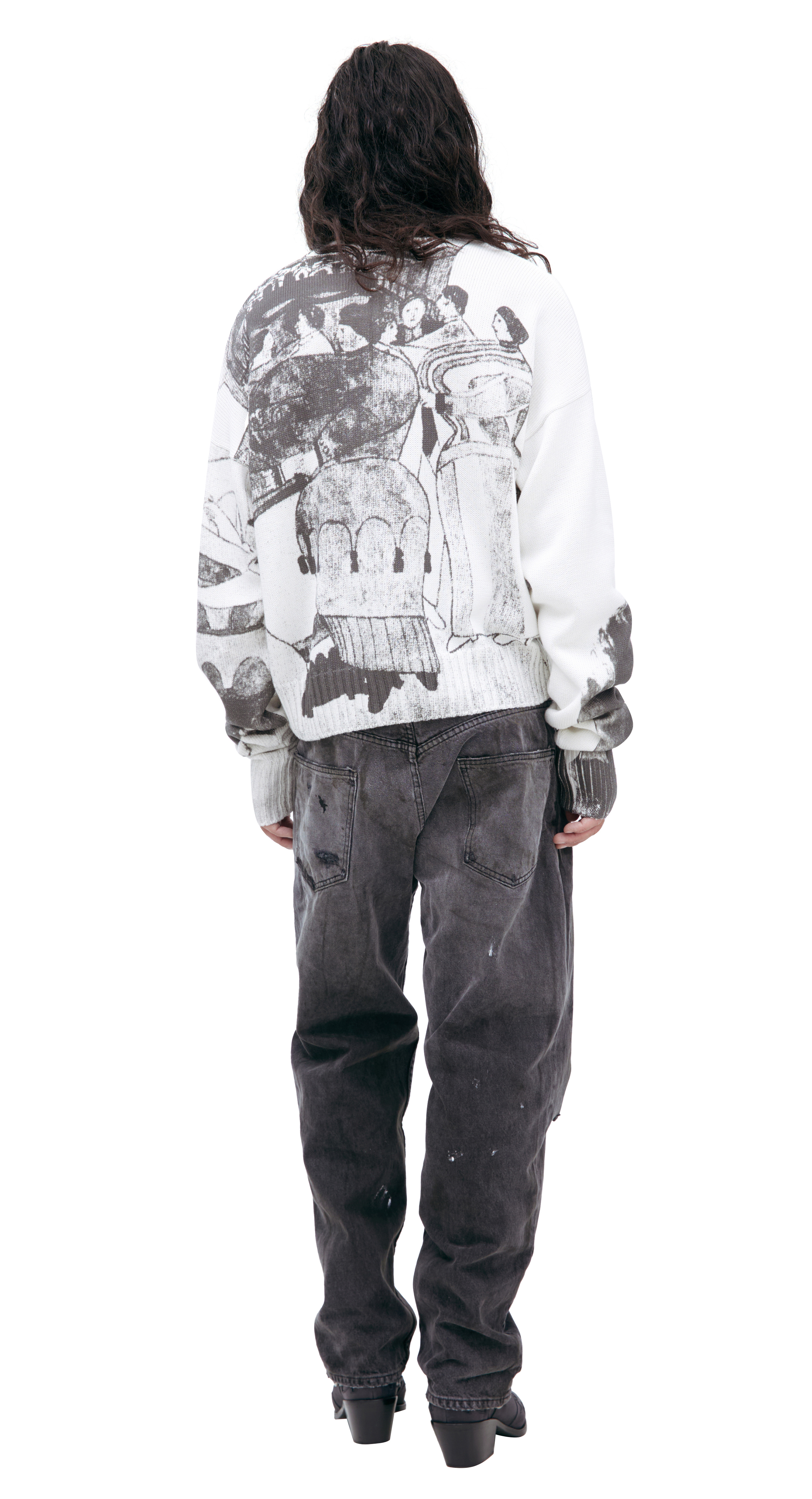 Buy Enfants Riches Déprimés men white cotton knit sweater for