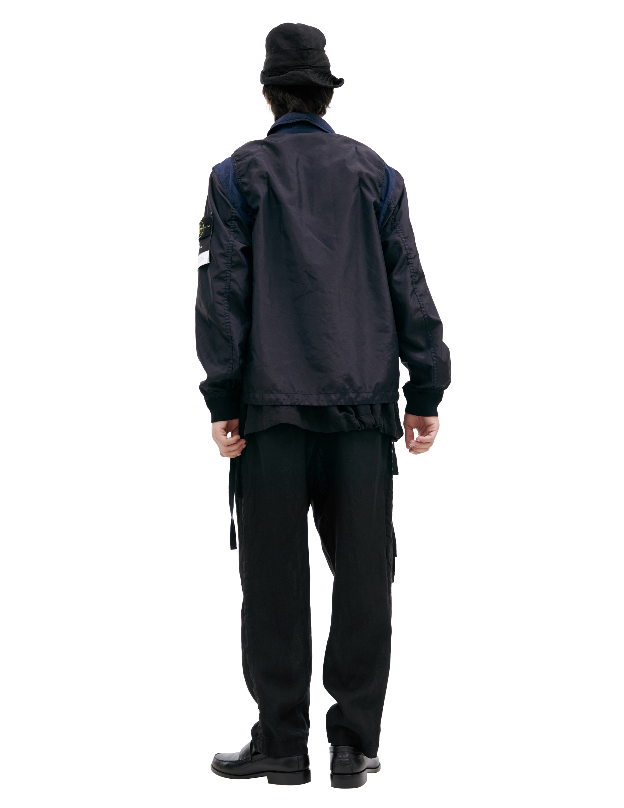 Stone Island Jacket With Patch In Blue