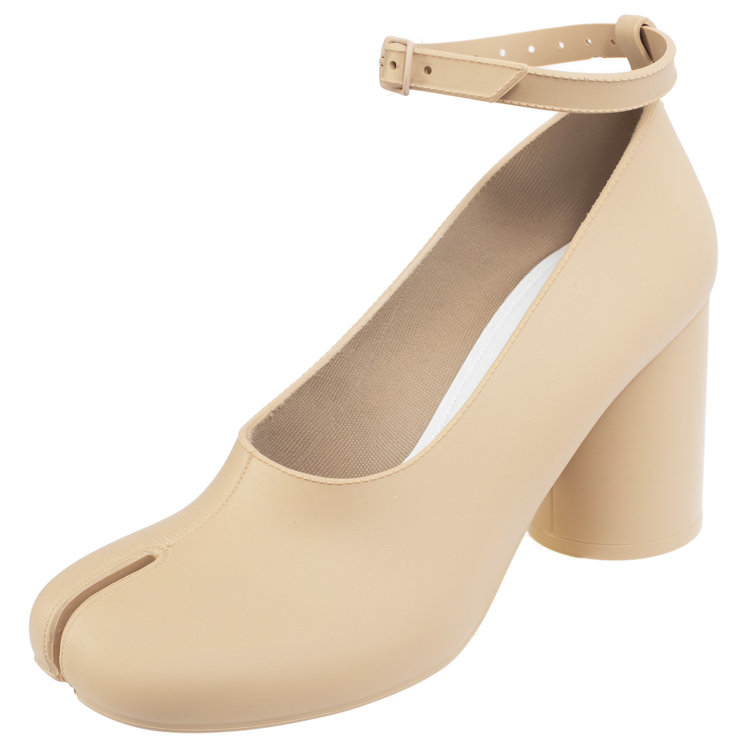 Buy Maison Margiela men tabi mary-jane pumps in beige for $645