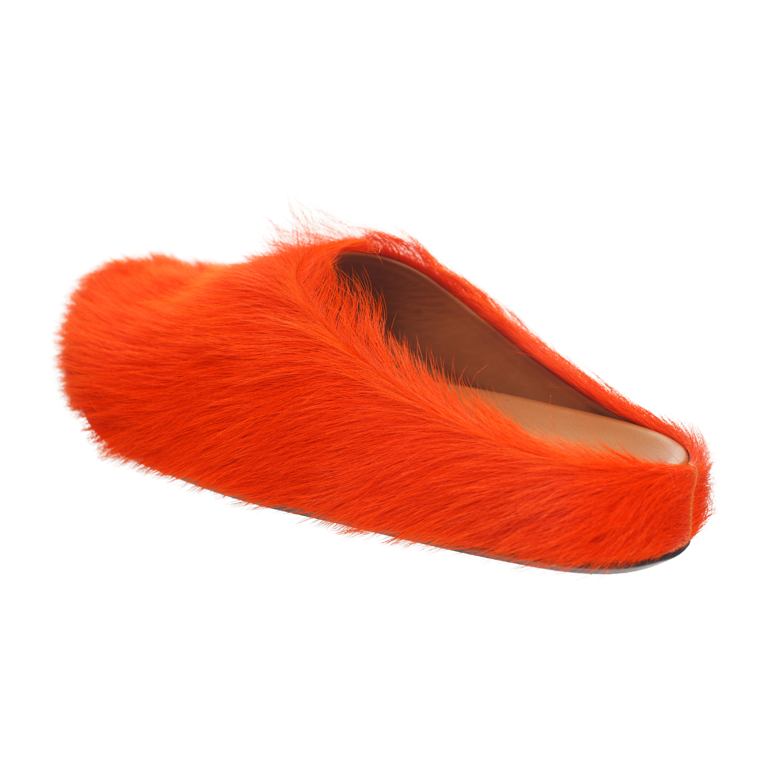 サンダル MARNI SLIPPER (SBMR000600P4122 00C57) Fuchsia long-hair calfskin Fussbett sabot | Marni