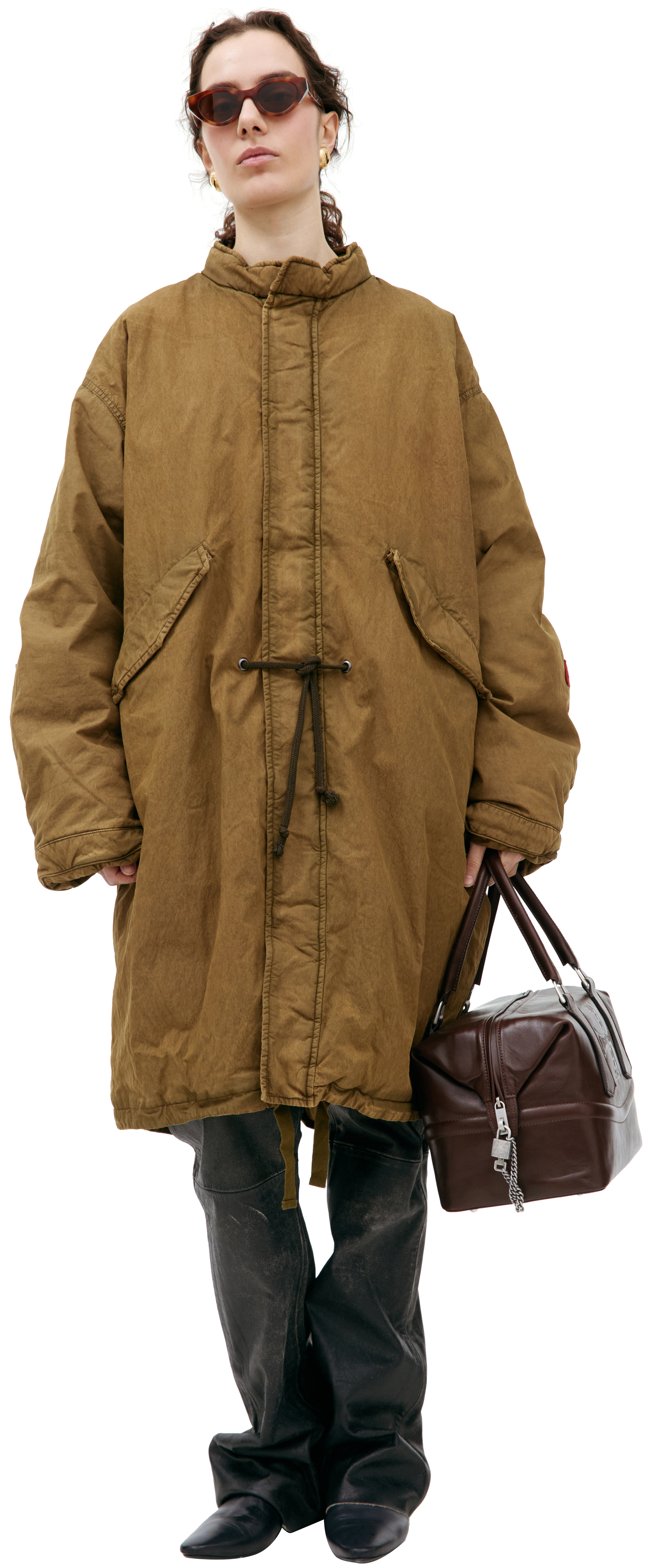 Buy Enfants Riches Déprimés women khaki jacket with crosses