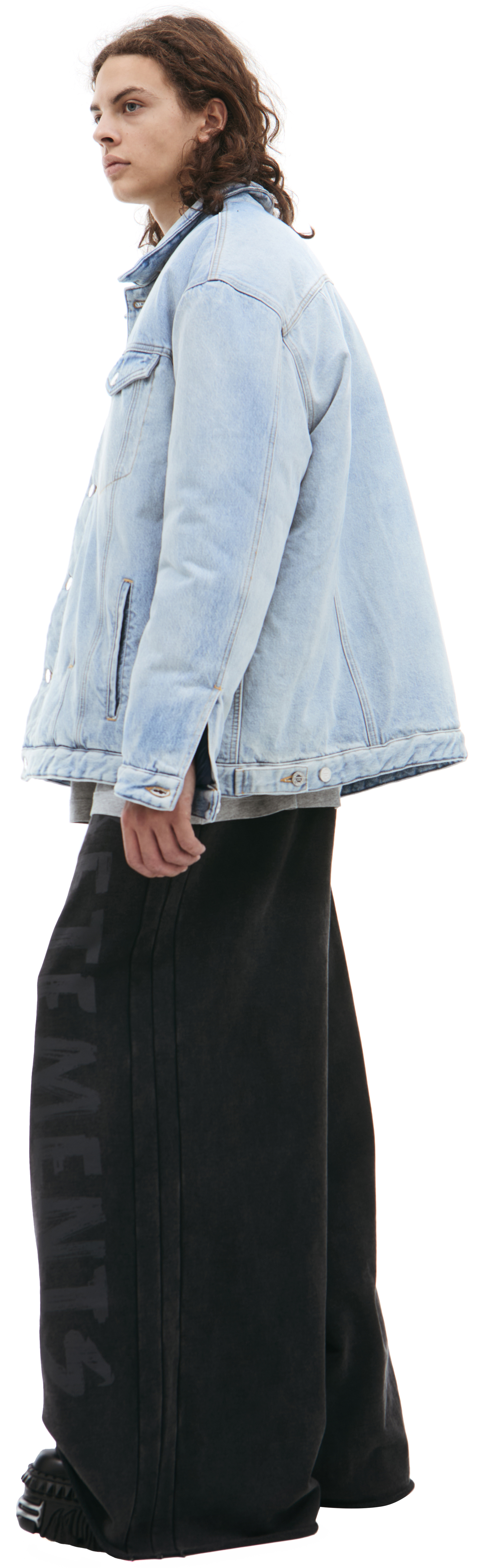 ジャケット VETEMENTS JACKET (UE64JA390N BLUE) VETEMENTS denim jacket Logo Denim Jacket PRM EU