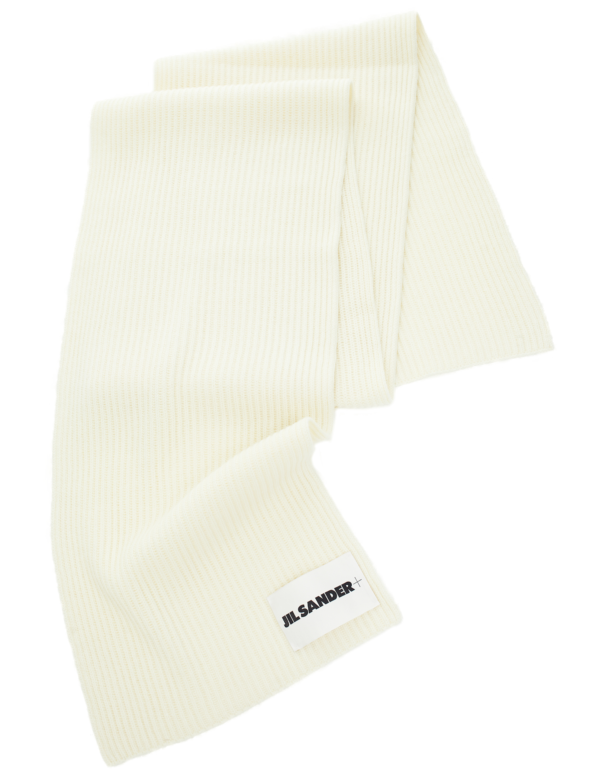 Jil Sander Coarse-knit Wool Scarf In White
