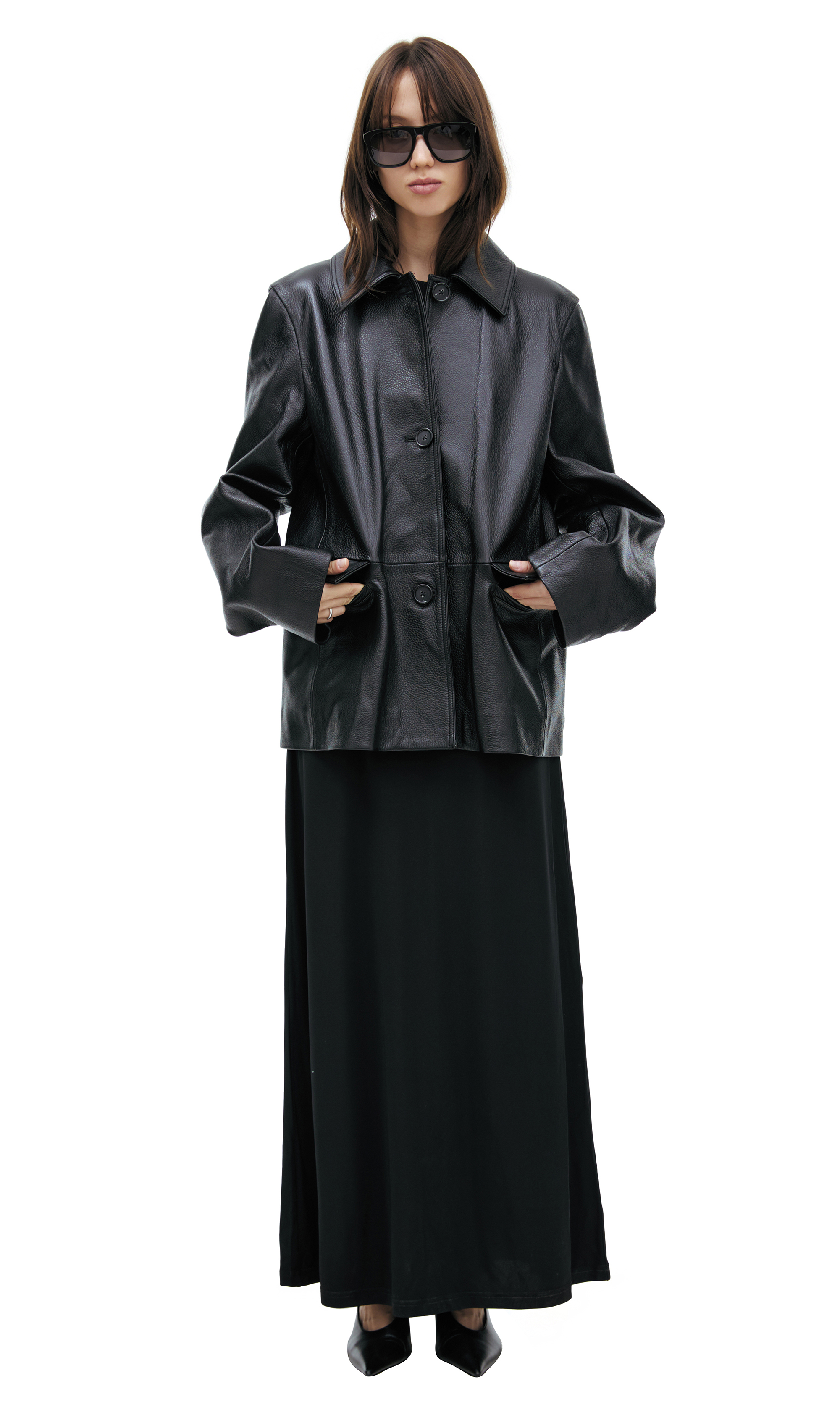 TOTEME Leather jacket with buttons
