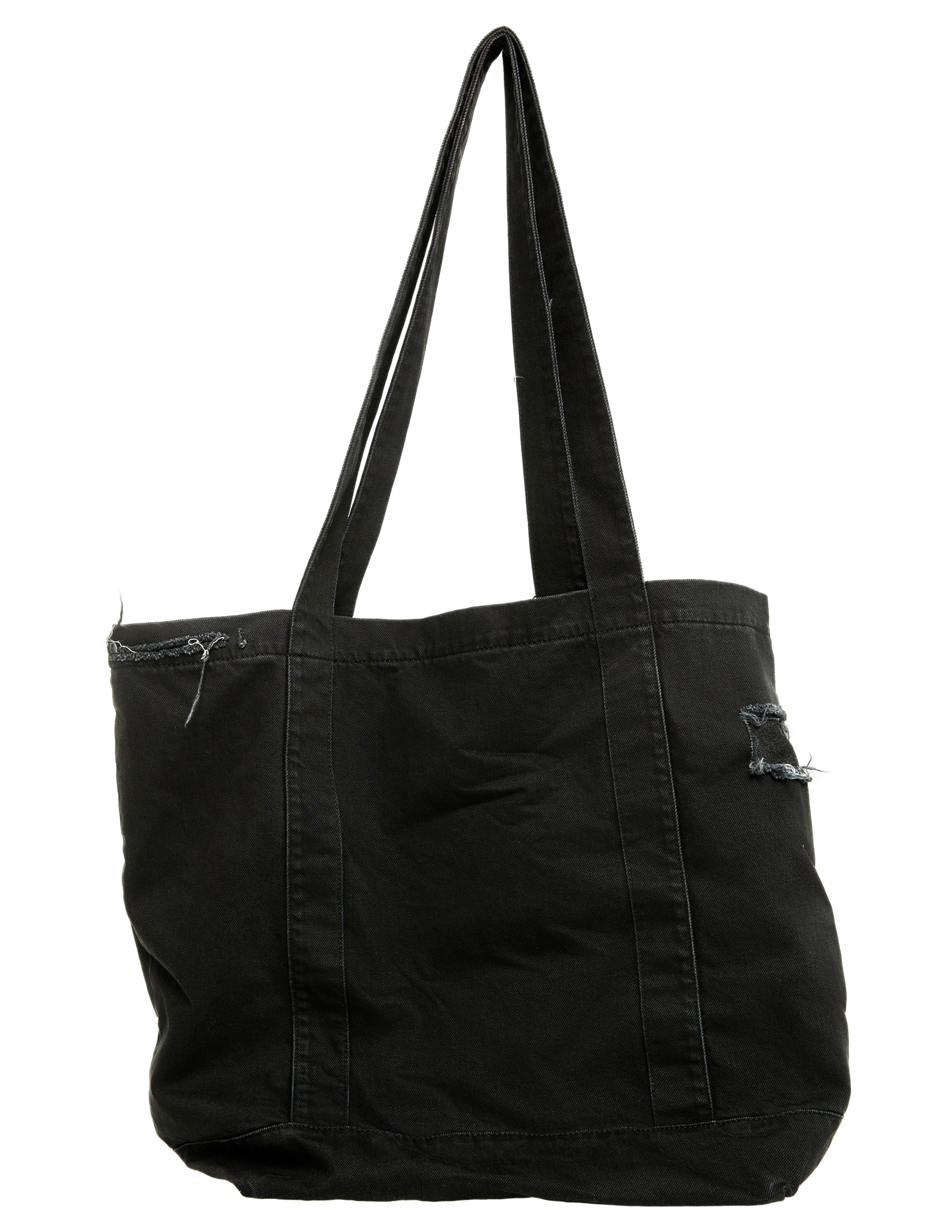 RAF SIMONS RIPPED LOGO SHOPPER BAG