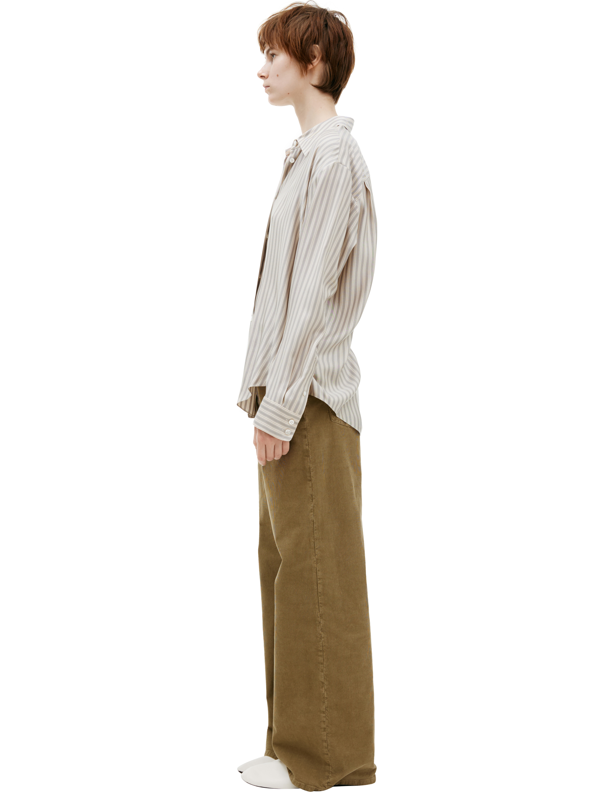 The Row Vanda Striped Long-sleeve Shirt In White