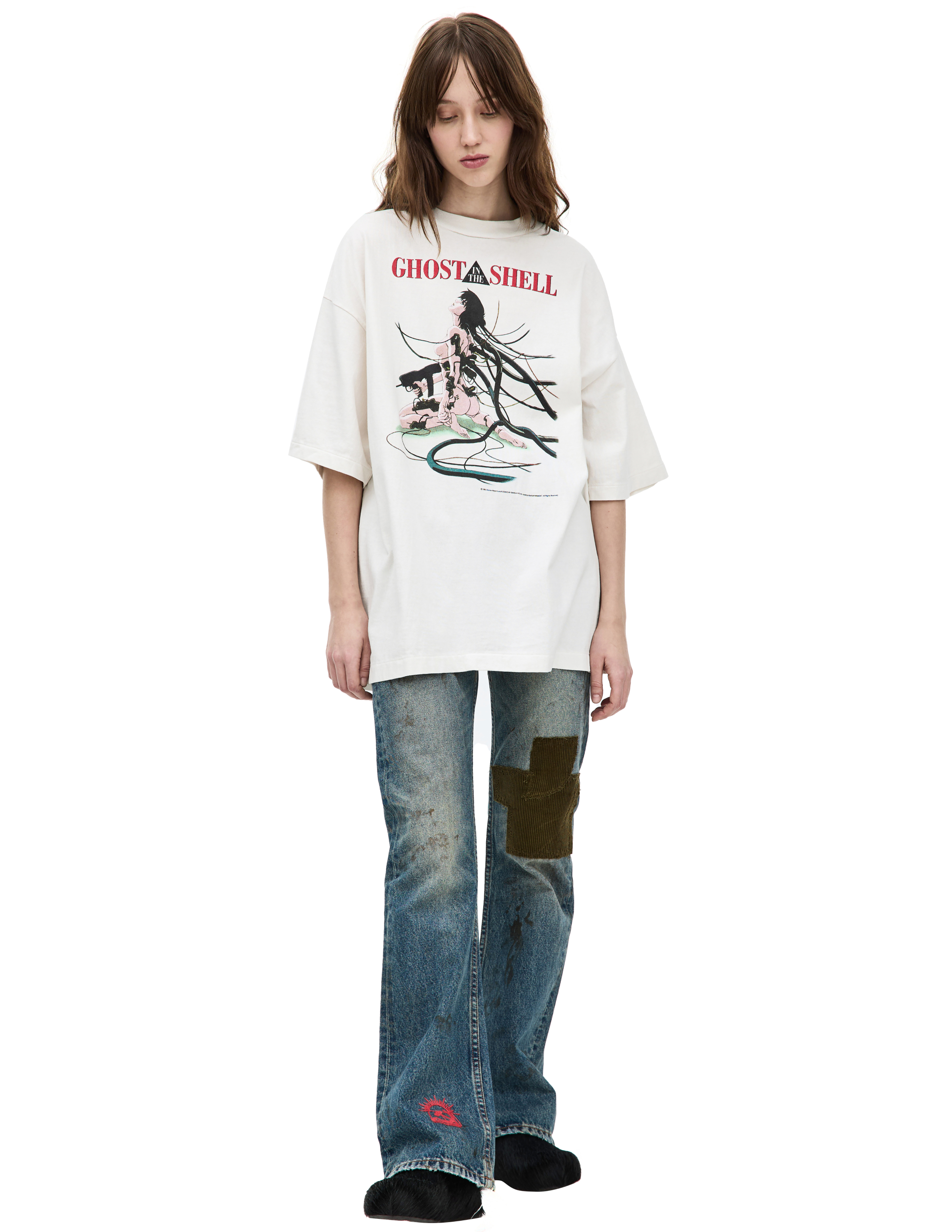 Saint Mxxxxxx X Ghost In The Shell T-shirt In White