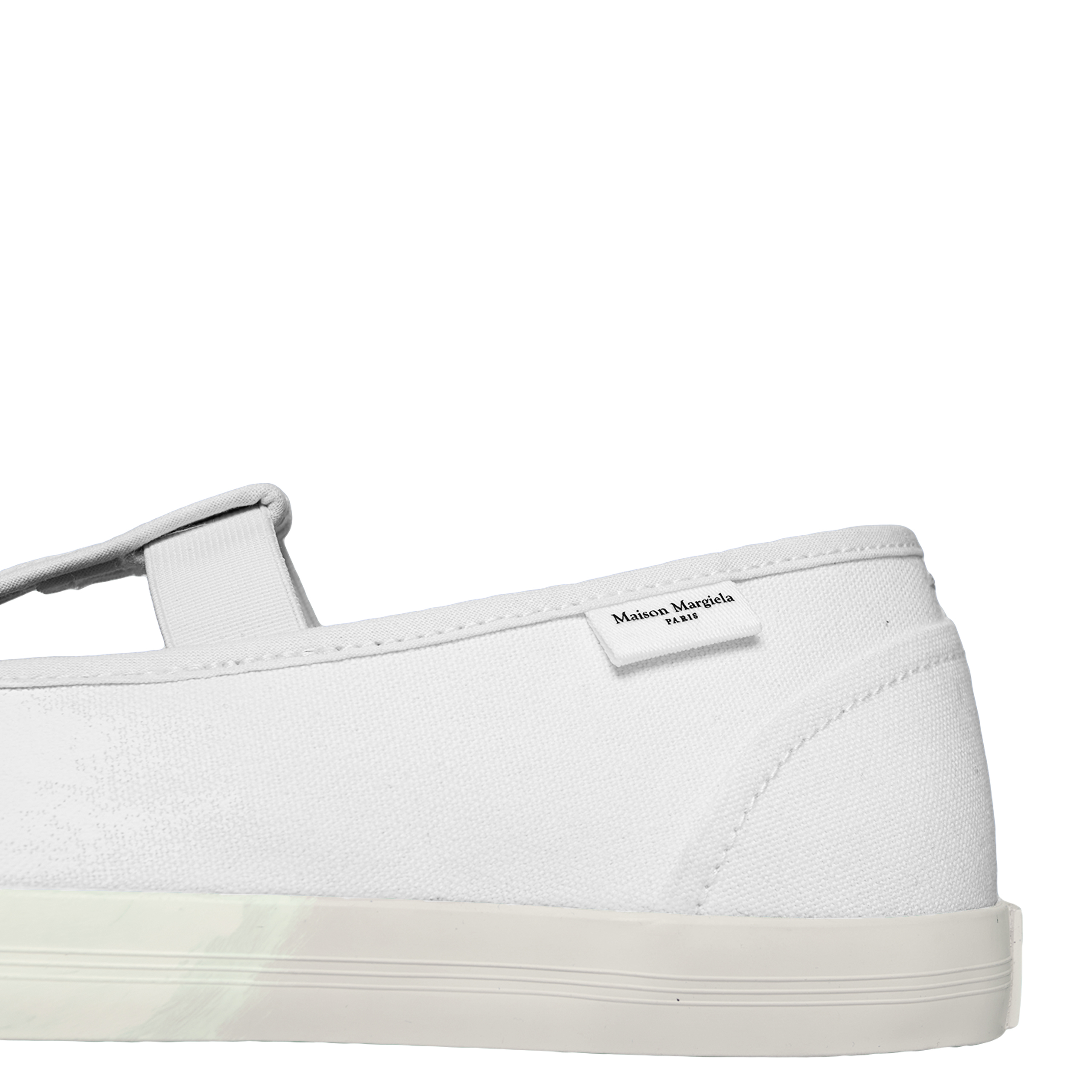 Shop Maison Margiela Tabi Canvas Sneakers In White