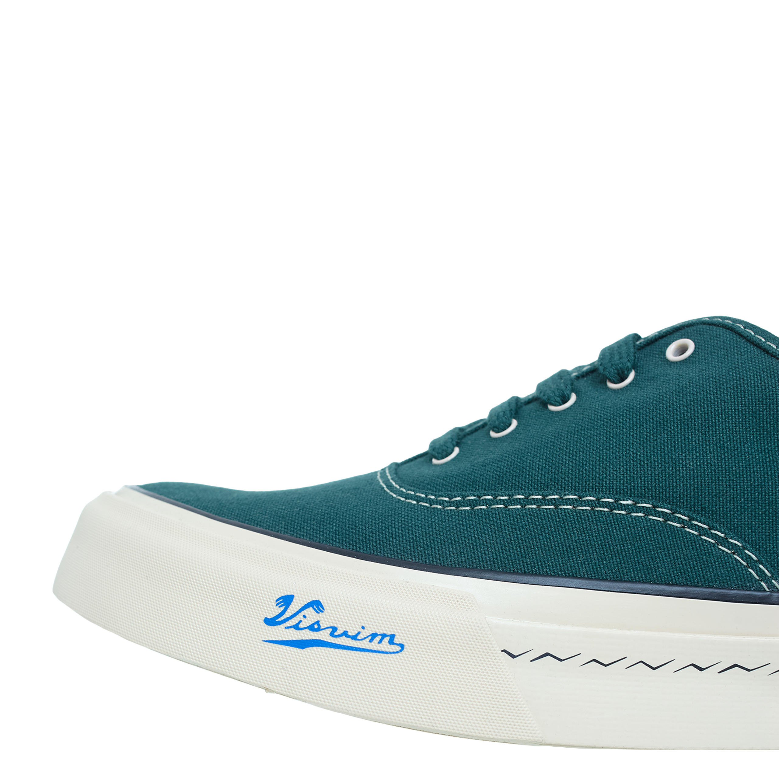 Shop Visvim Logan Deck Сanvas Sneakers In Green