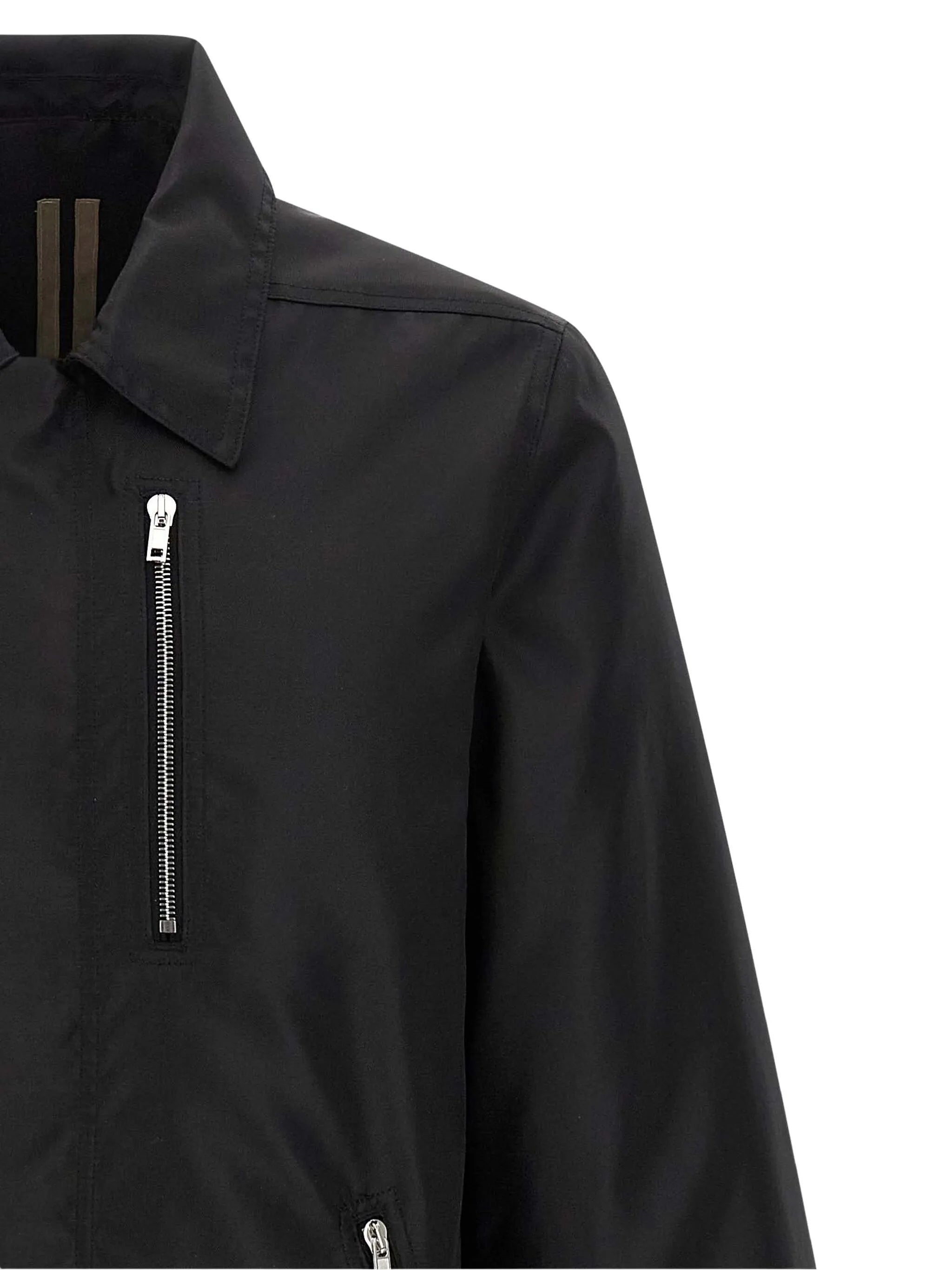 Buy DRKSHDW by Rick Owens men concealed zipfront jacket for $1,148