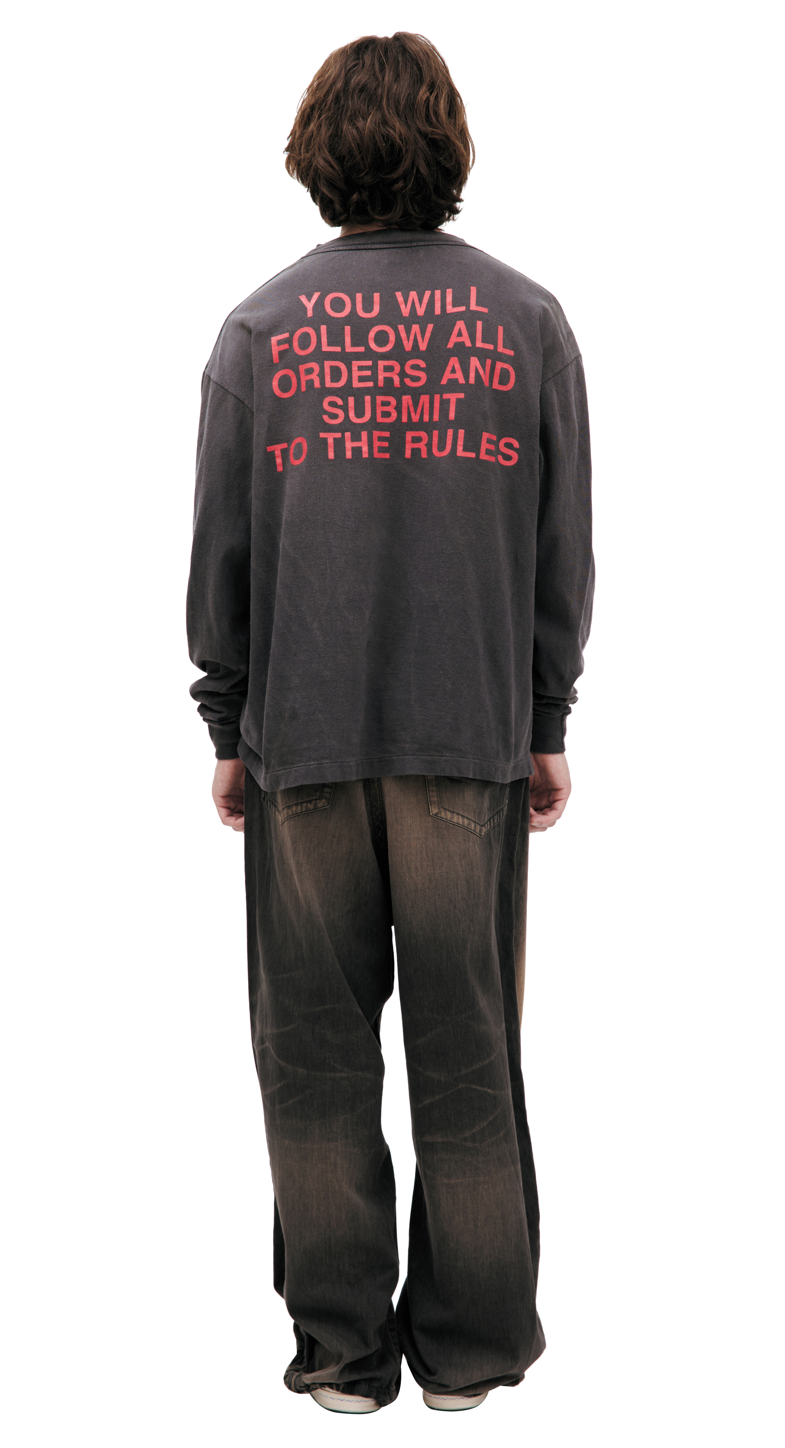 Buy Saint Mxxxxxx men grey 'complete control' longsleeve for $504